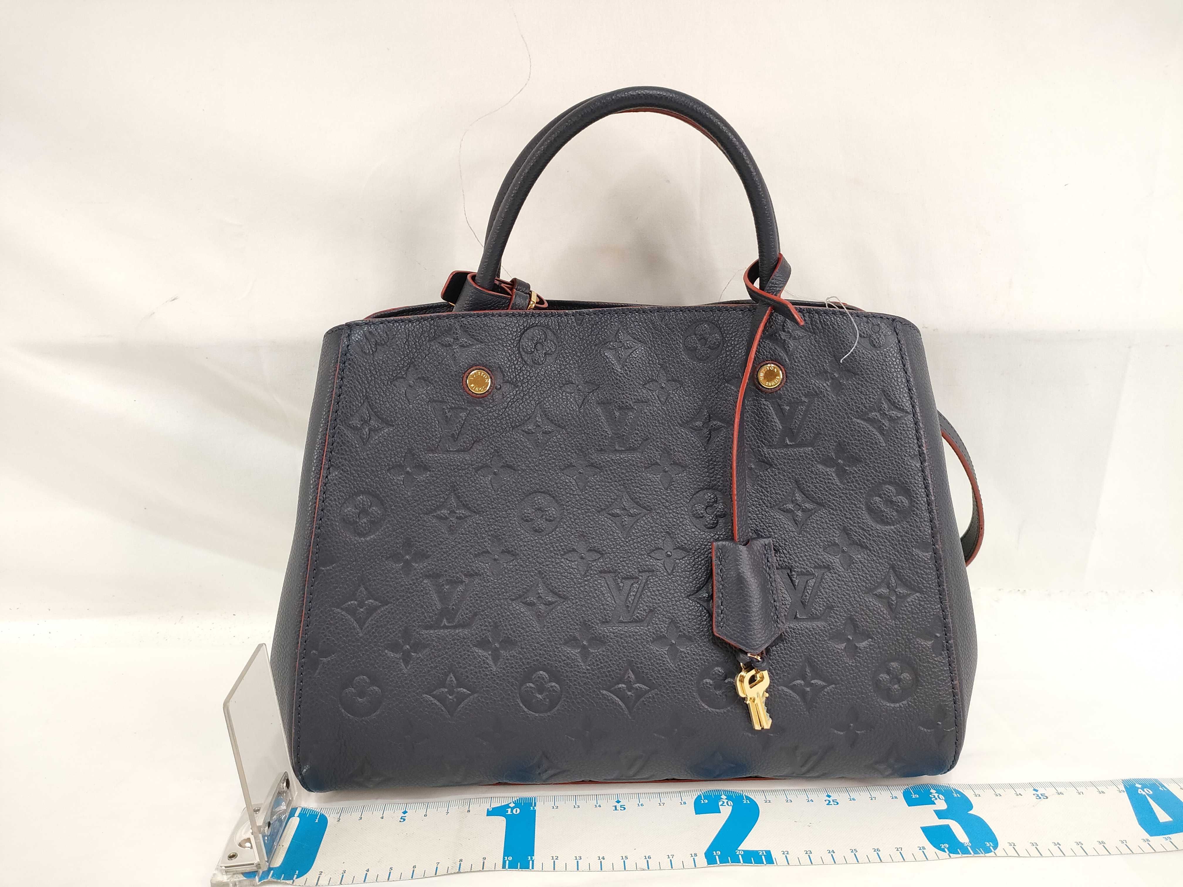 Monogram Empreinte Louis Vuitton Empreinte Montaigne BB Marine Rouge Shoulder Bag — view 2