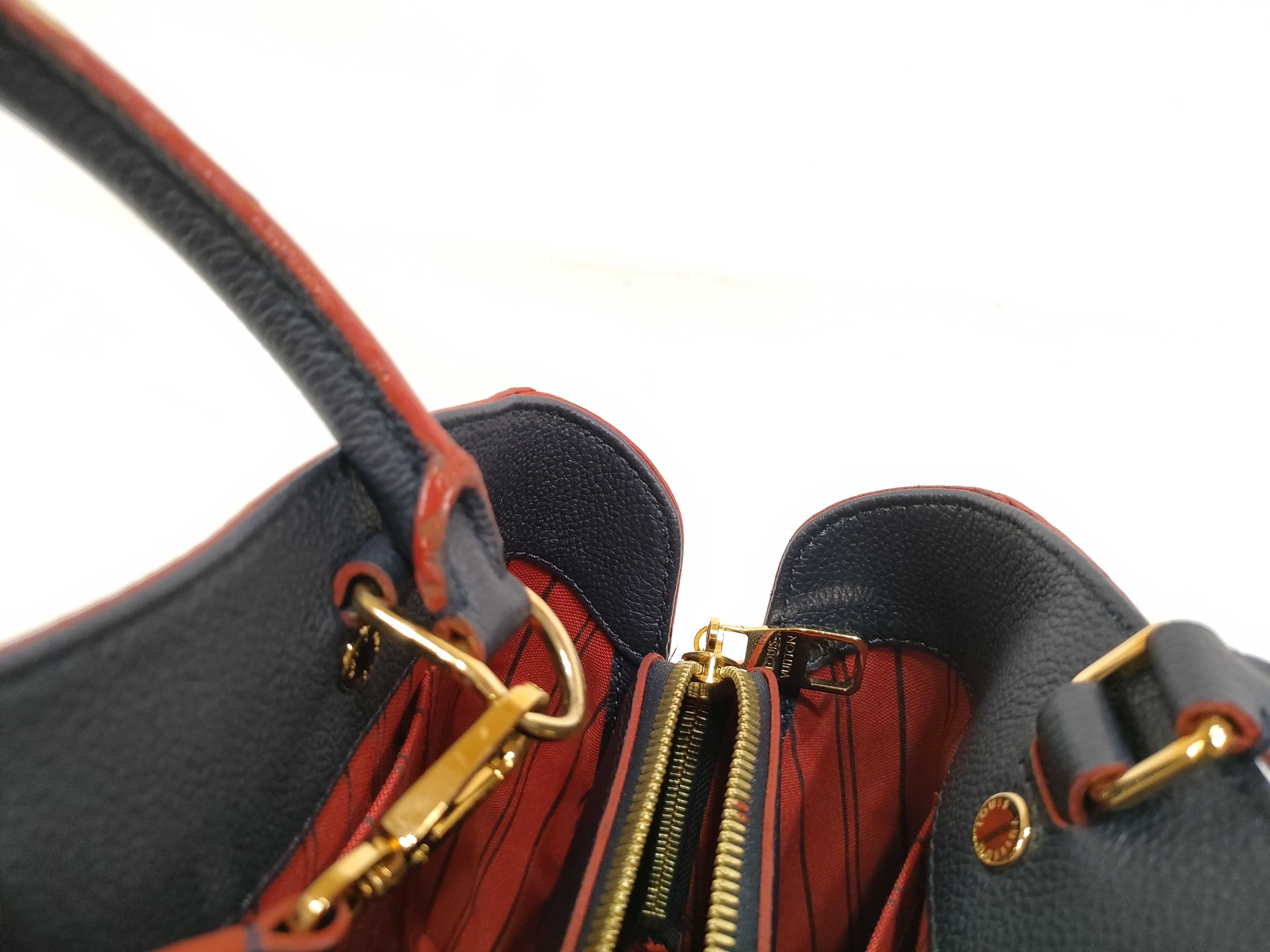 Monogram Empreinte Louis Vuitton Empreinte Montaigne BB Marine Rouge Shoulder Bag — view 13