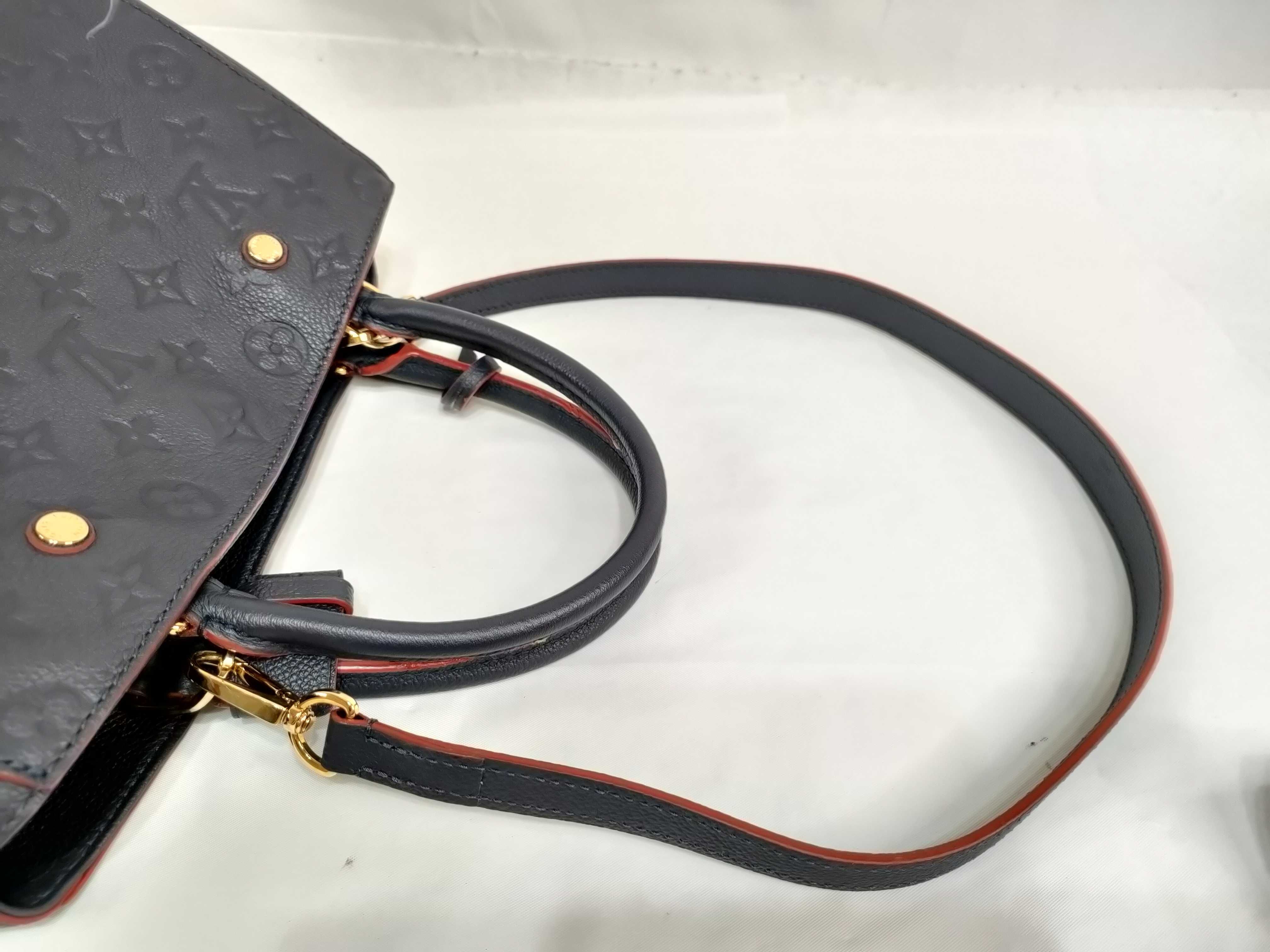 Monogram Empreinte Louis Vuitton Empreinte Montaigne BB Marine Rouge Shoulder Bag — view 3