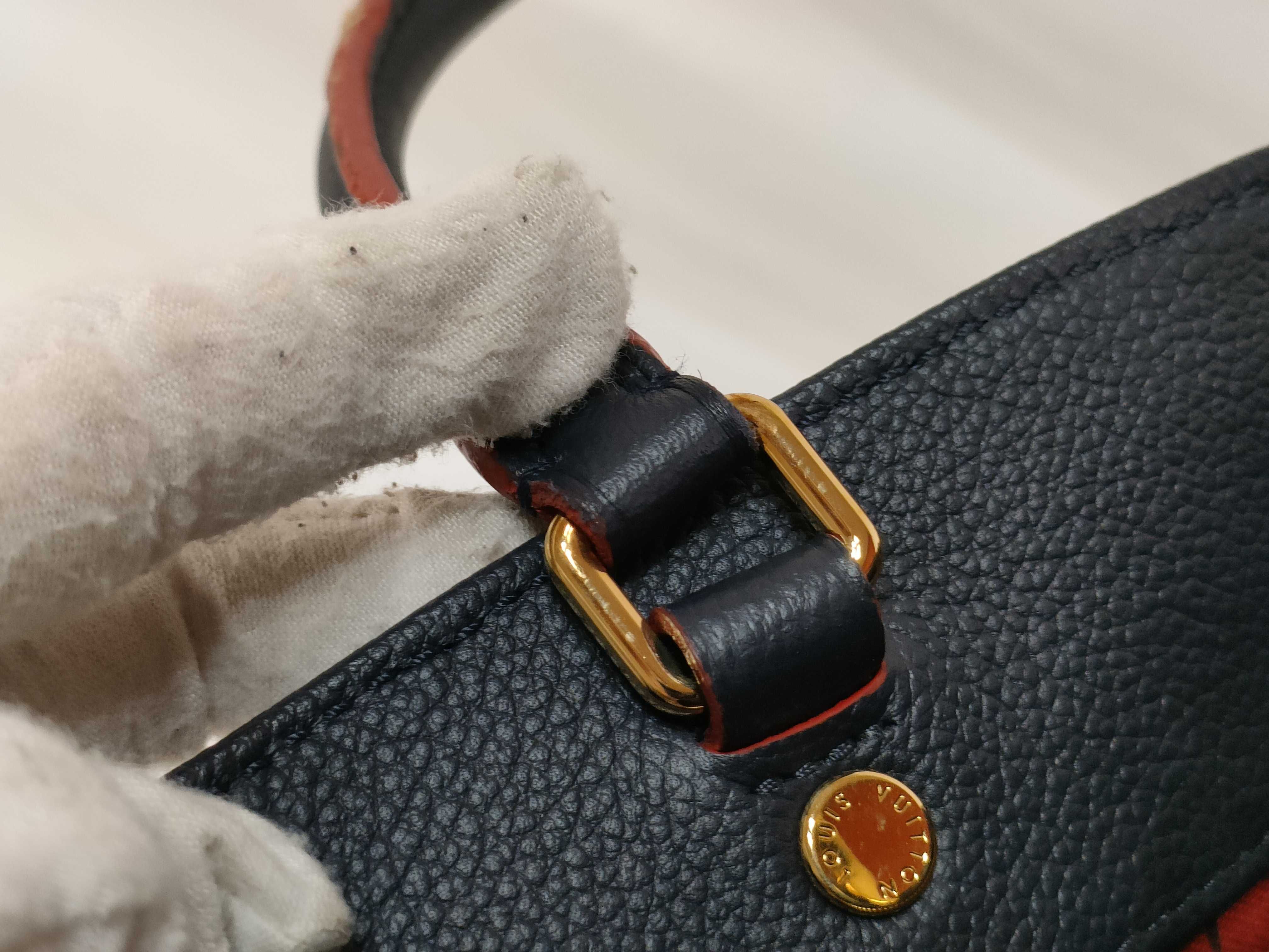 Monogram Empreinte Louis Vuitton Empreinte Montaigne BB Marine Rouge Shoulder Bag — view 5