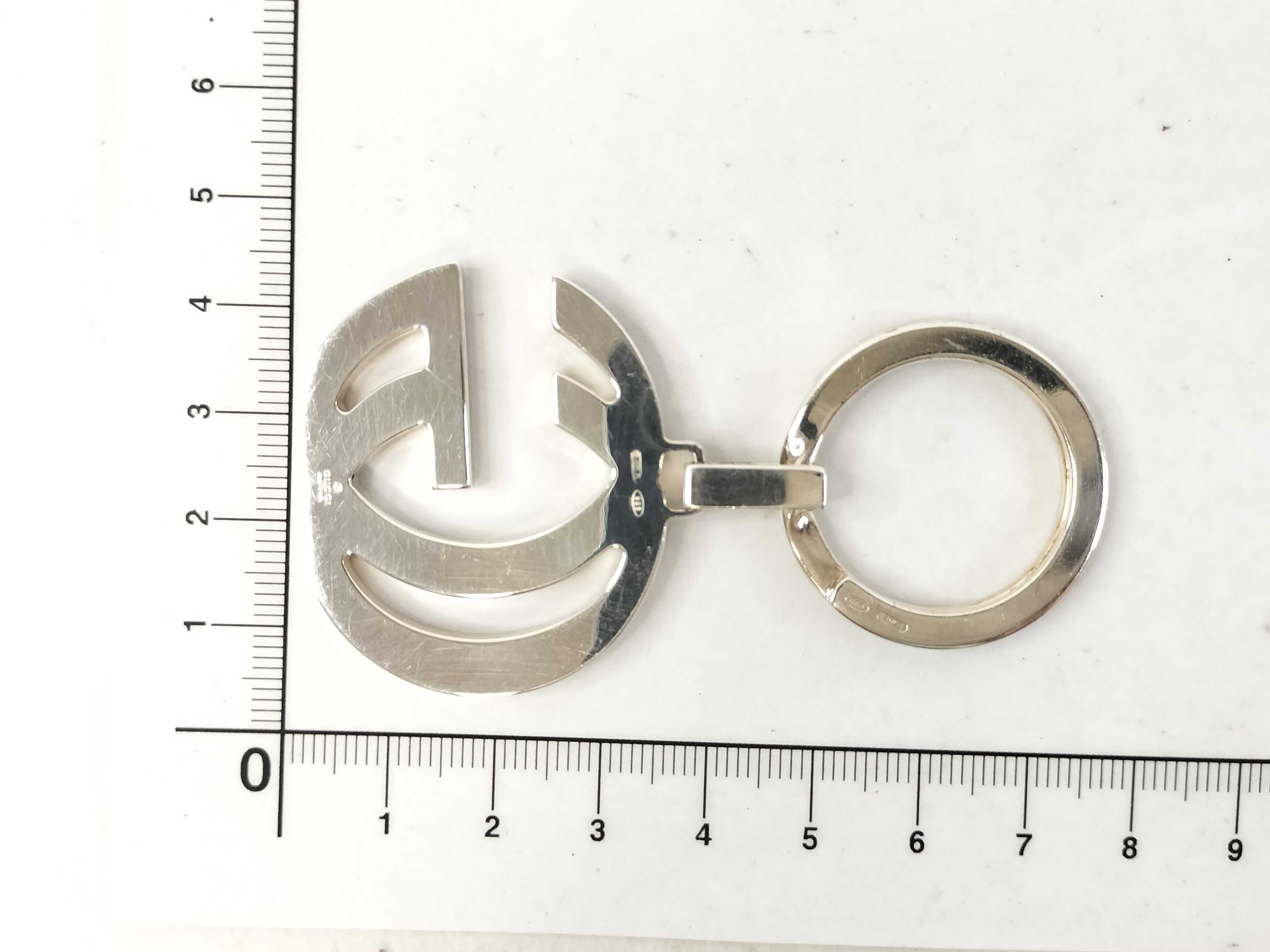 GG logo silver key ring, SV925, 29.7g, includes box and dust bag, key case/key holder. — view 5