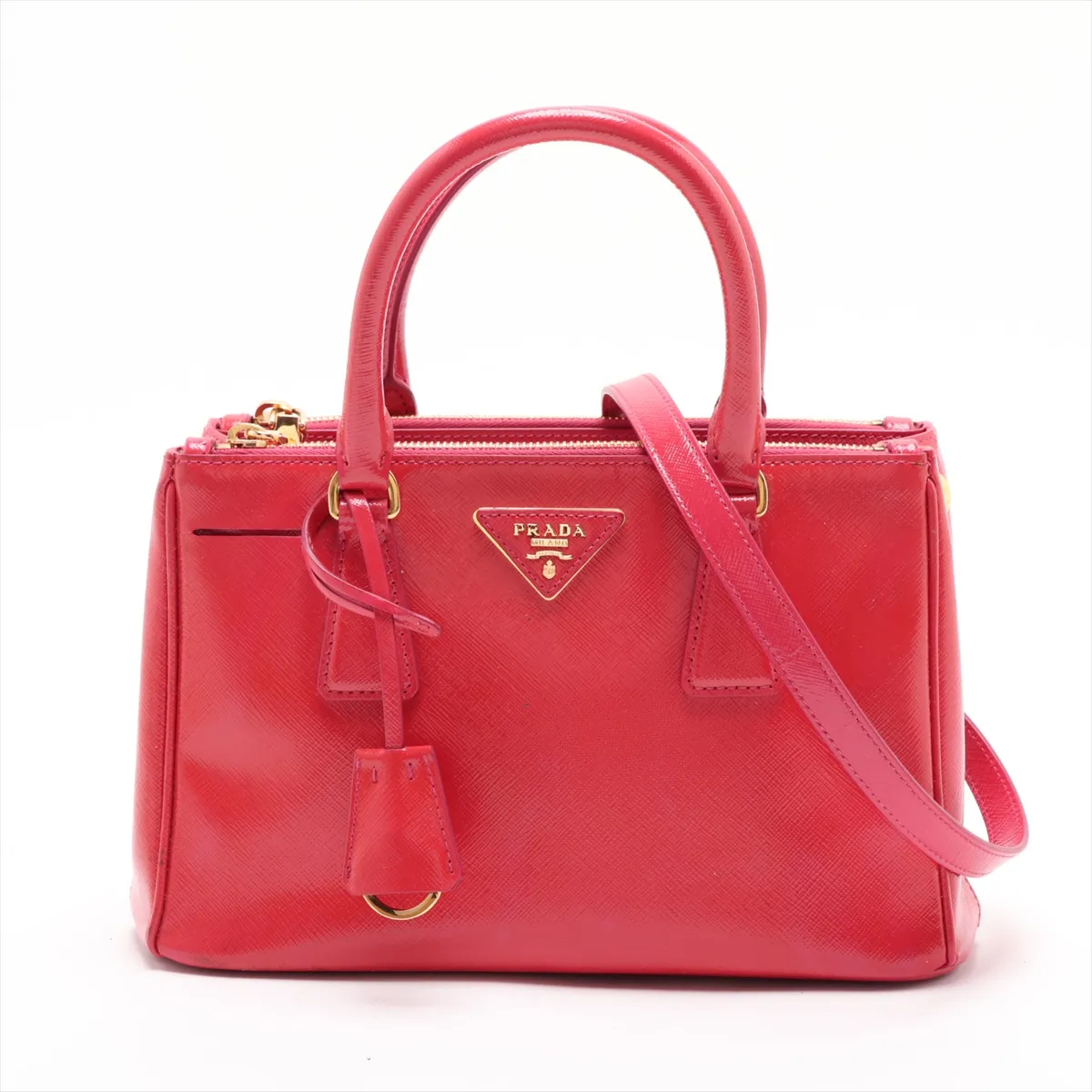 Saffiano Lux Galleria BN2316 Leather 2-Way Handbag Pink