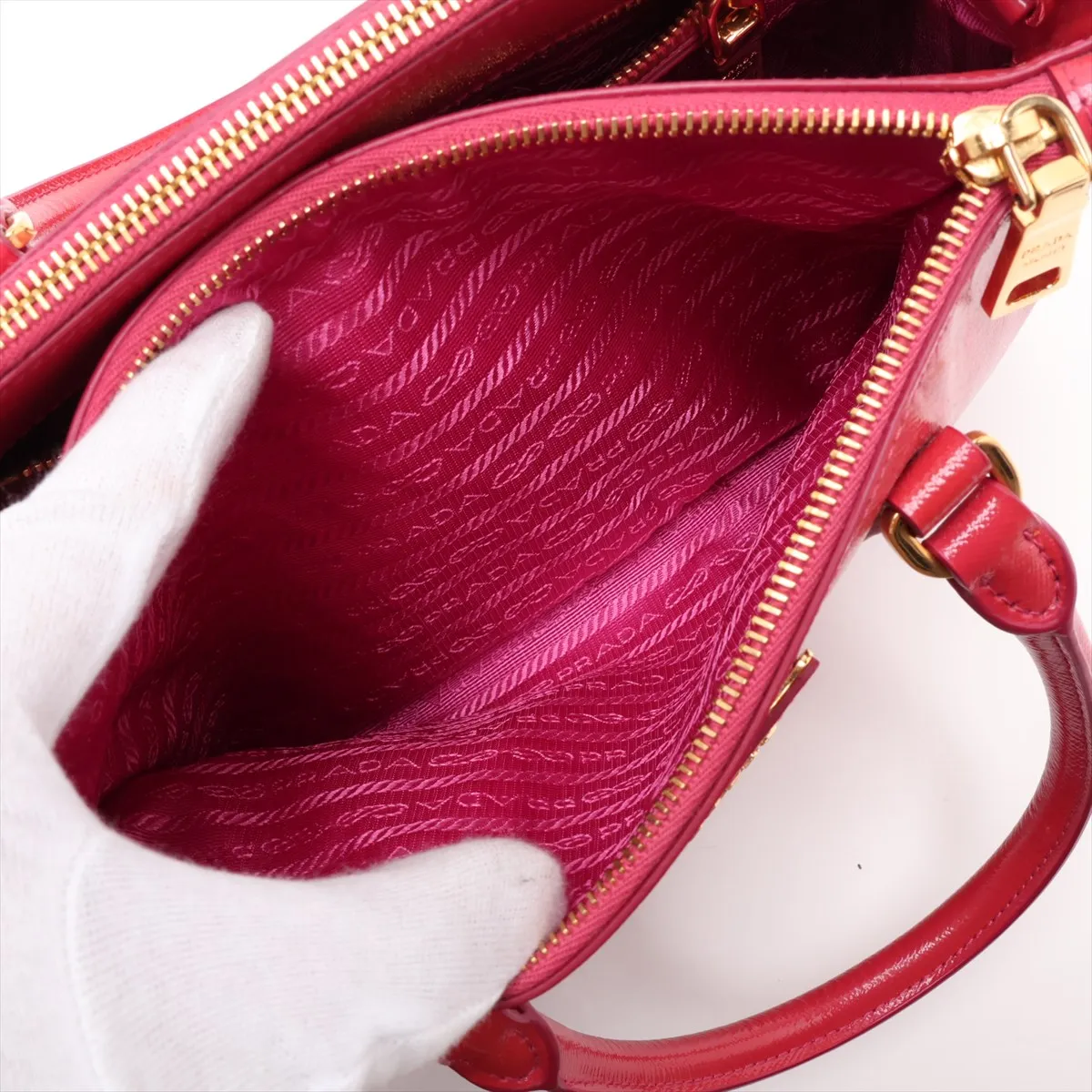 Saffiano Lux Galleria BN2316 Leather 2-Way Handbag Pink — view 11