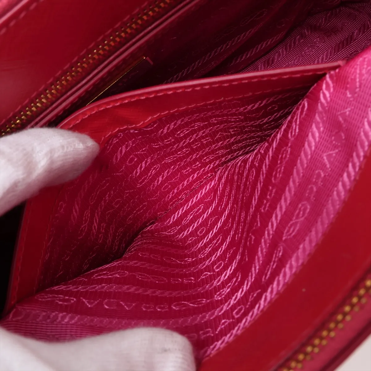 Saffiano Lux Galleria BN2316 Leather 2-Way Handbag Pink — view 9