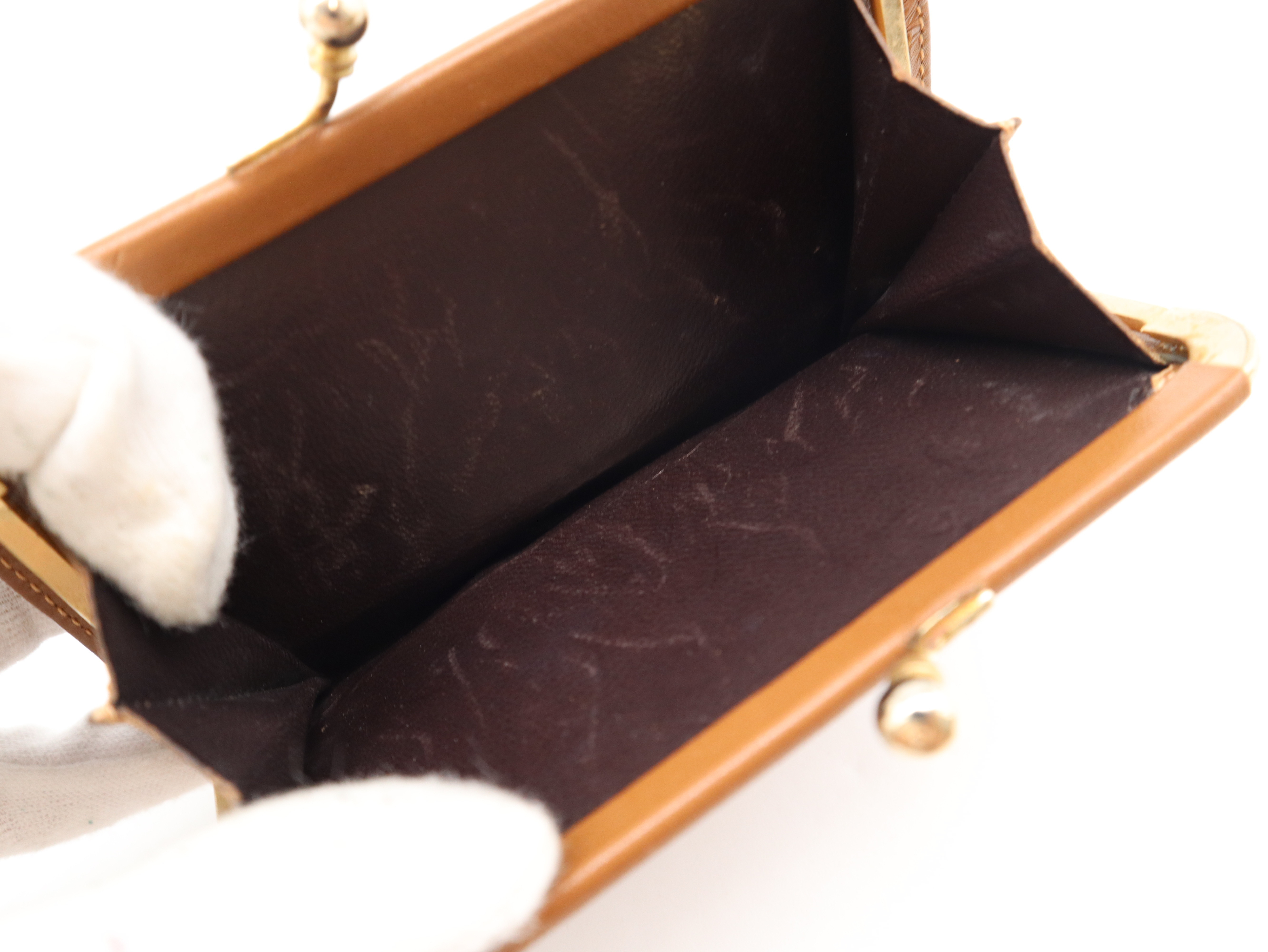 Macadam Tri-fold Wallet, Clasp Closure, Leather, Brown — view 11