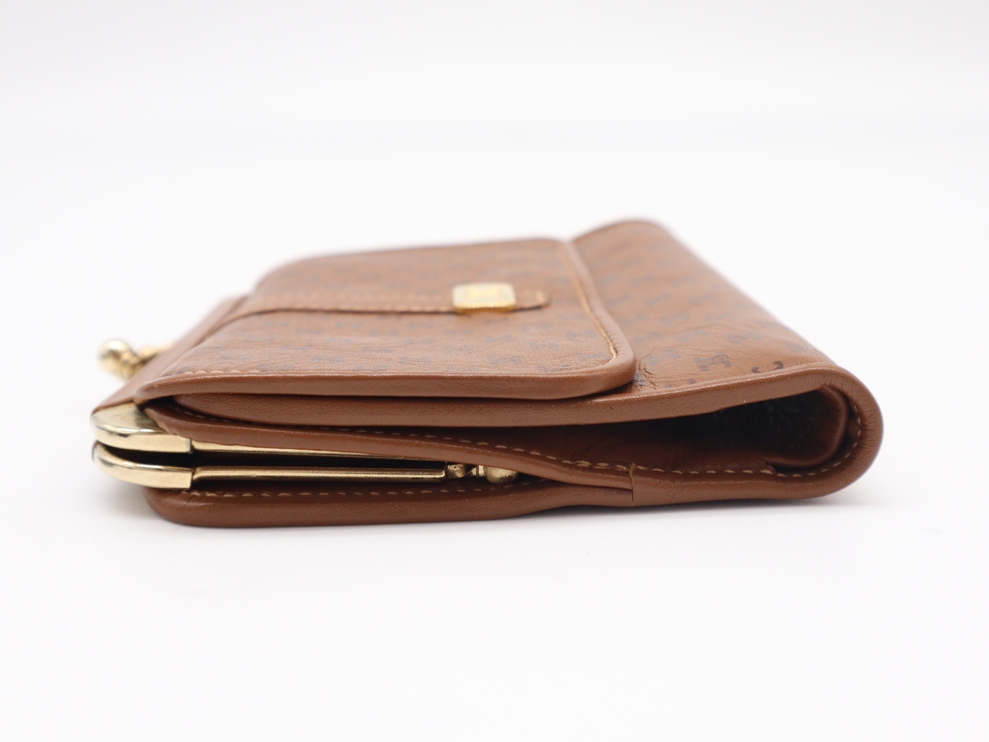Macadam Tri-fold Wallet, Clasp Closure, Leather, Brown — view 5