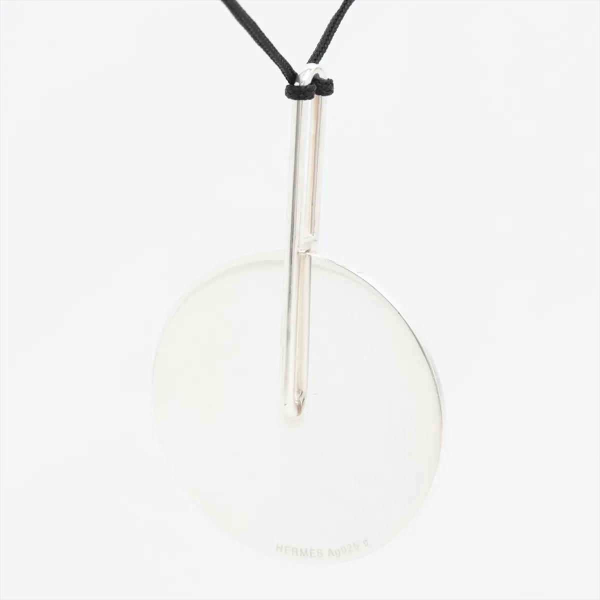 necklace 925 x fabric 46.1g black x silver — view 2