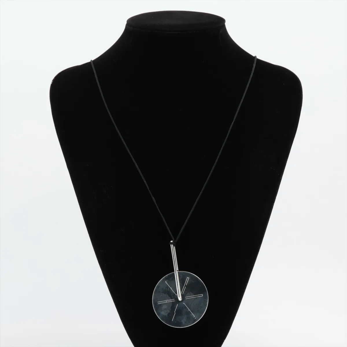 necklace 925 x fabric 46.1g black x silver — view 5