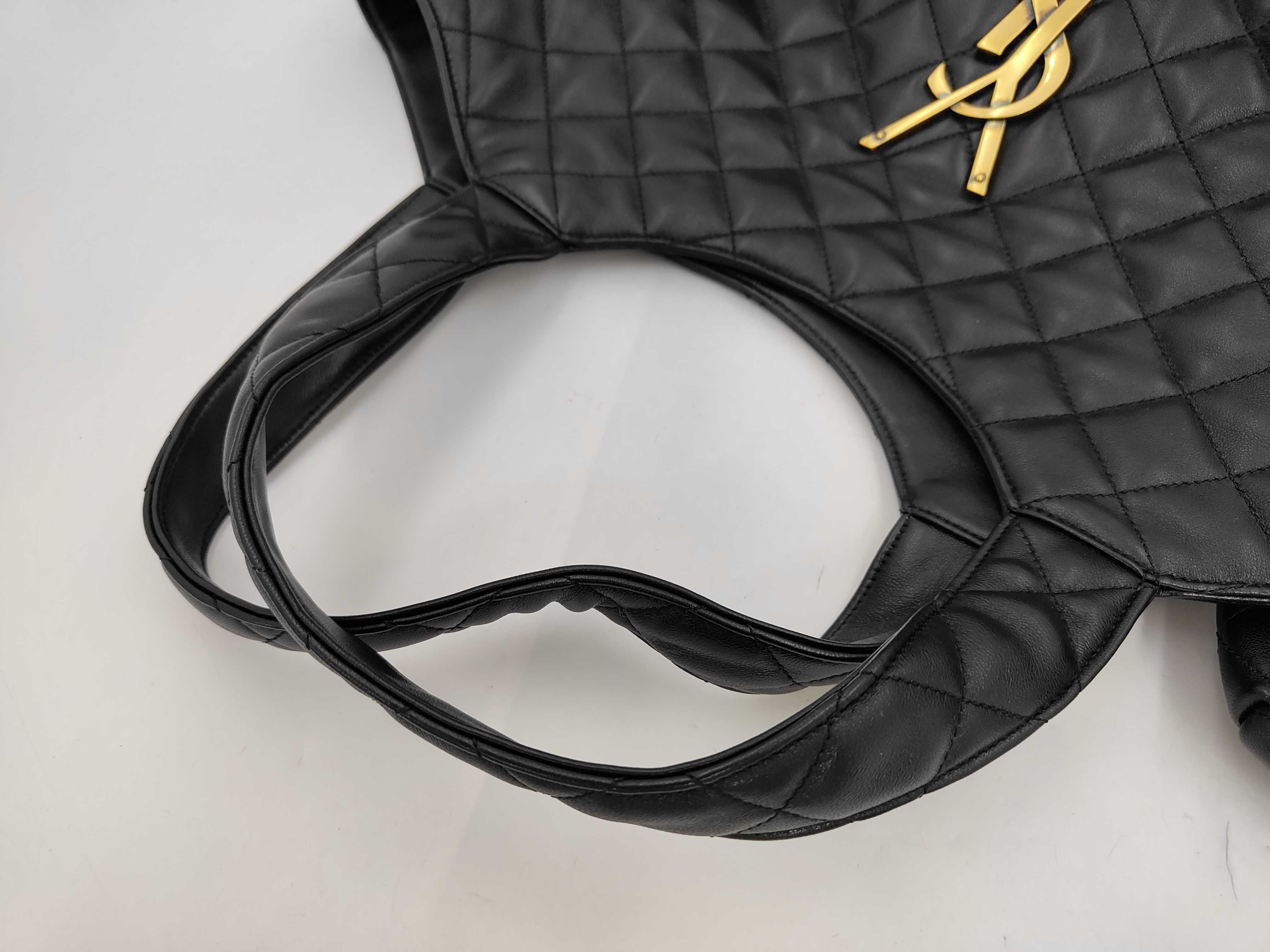 Black Quilted Medium Parent-Child Tote Bag — view 5