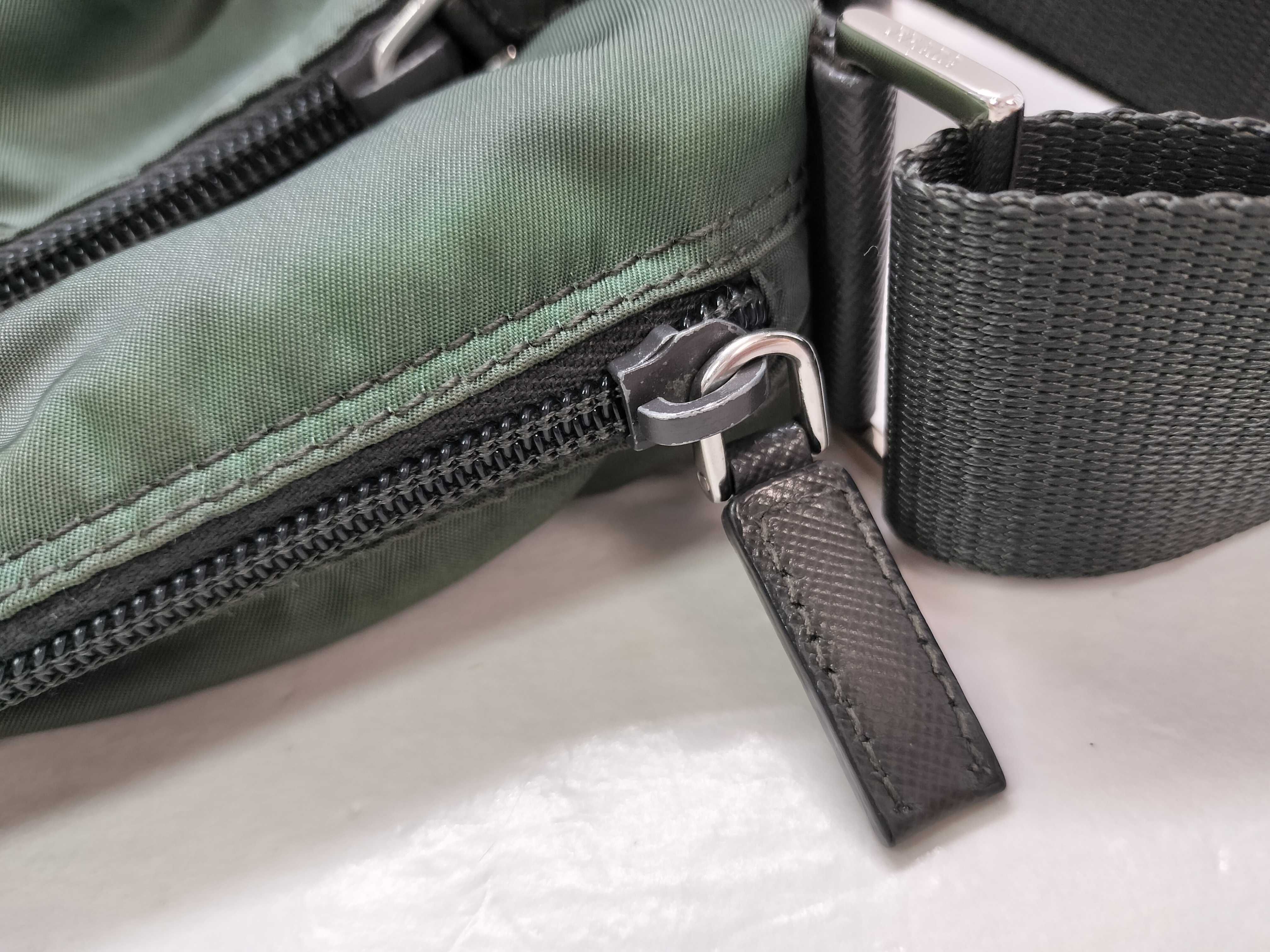 Nylon Prada Current Model Saffiano Shoulder Bag Triangle Logo Leather Shoulder Bag — view 14