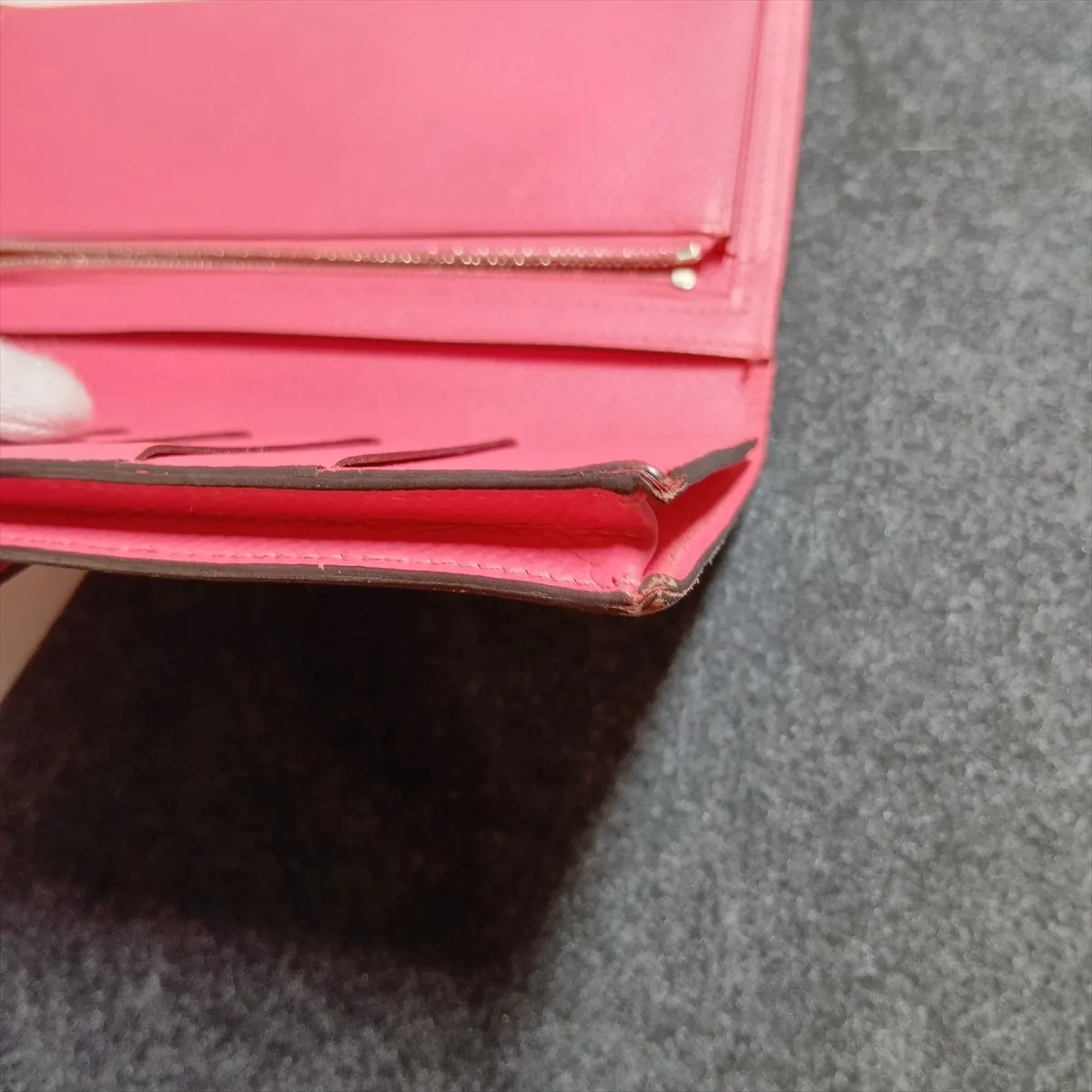 Bearn Soufflé Veau Epsom Long Wallet Rose Azalee Silver Hardware A: 2017 — view 11