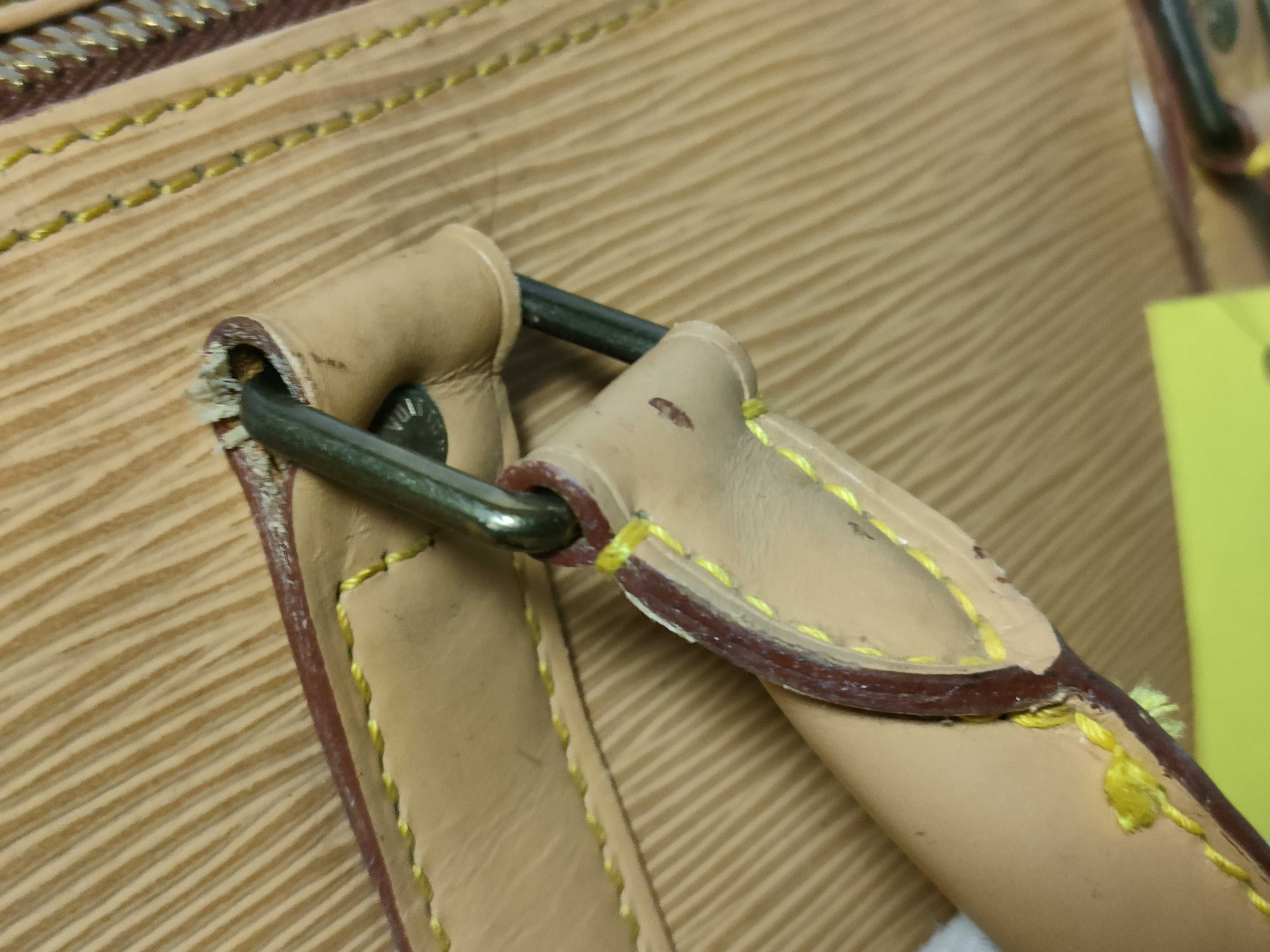 Epi Keepall Boston Bag, Yellow, with some mold inside and corner wear. — view 5