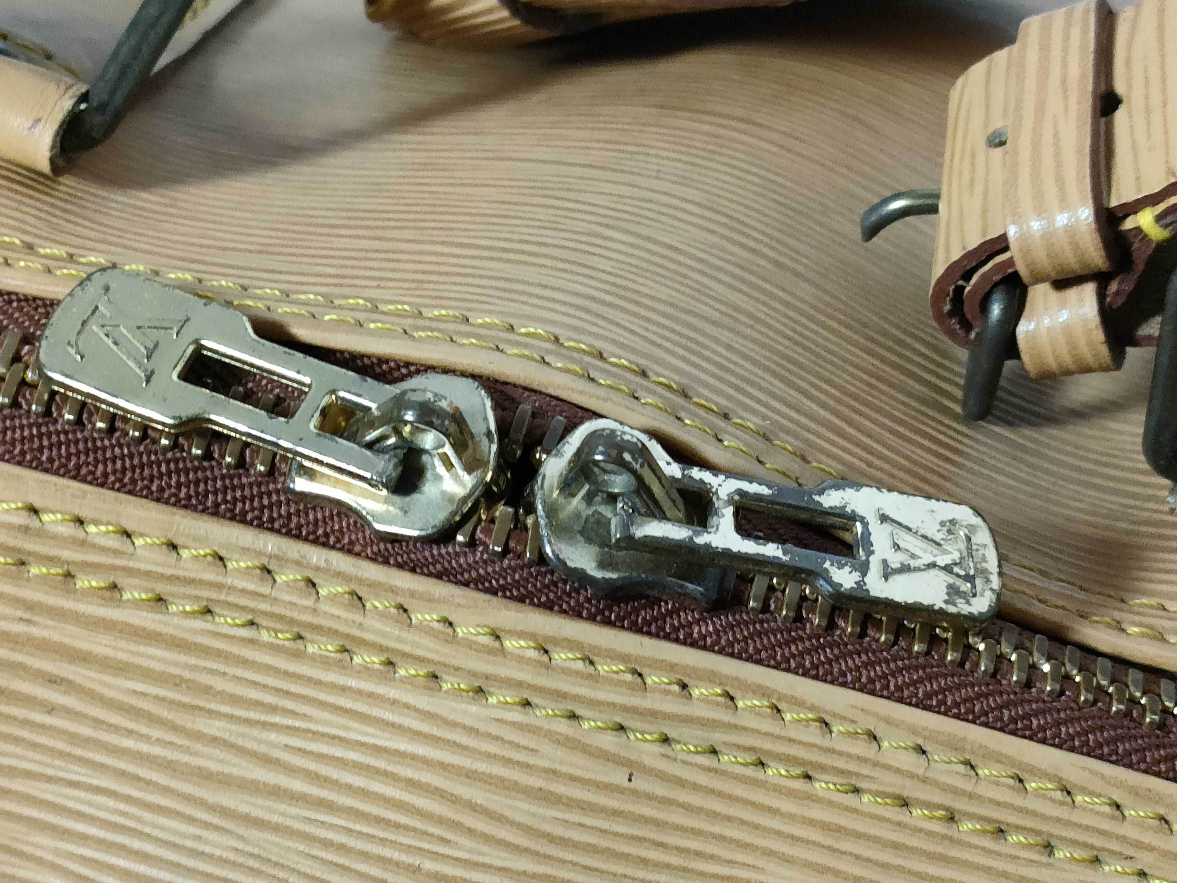 Epi Keepall Boston Bag, Yellow, with some mold inside and corner wear. — view 6