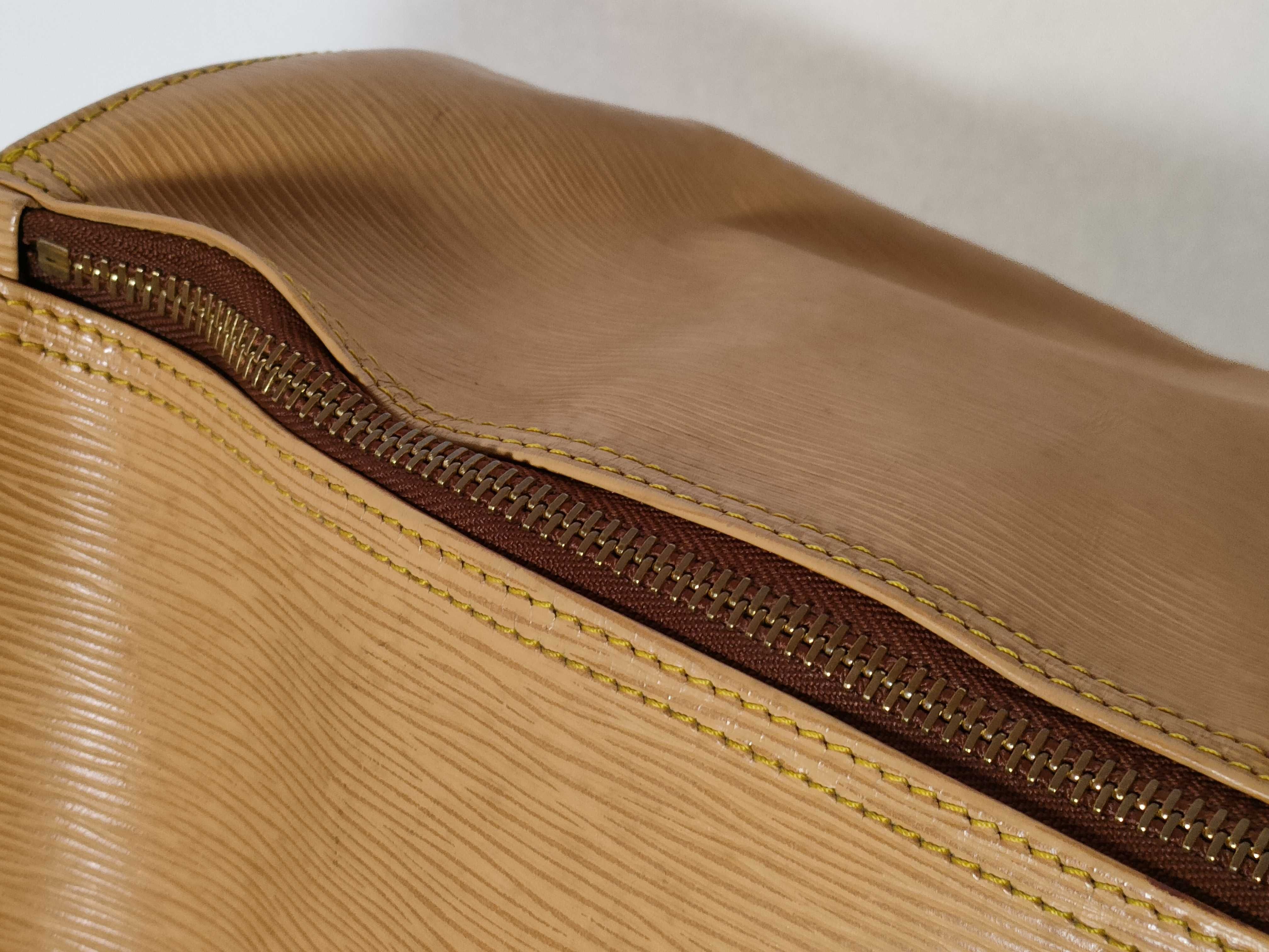 Epi Keepall Boston Bag, Yellow, with some mold inside and corner wear. — view 7