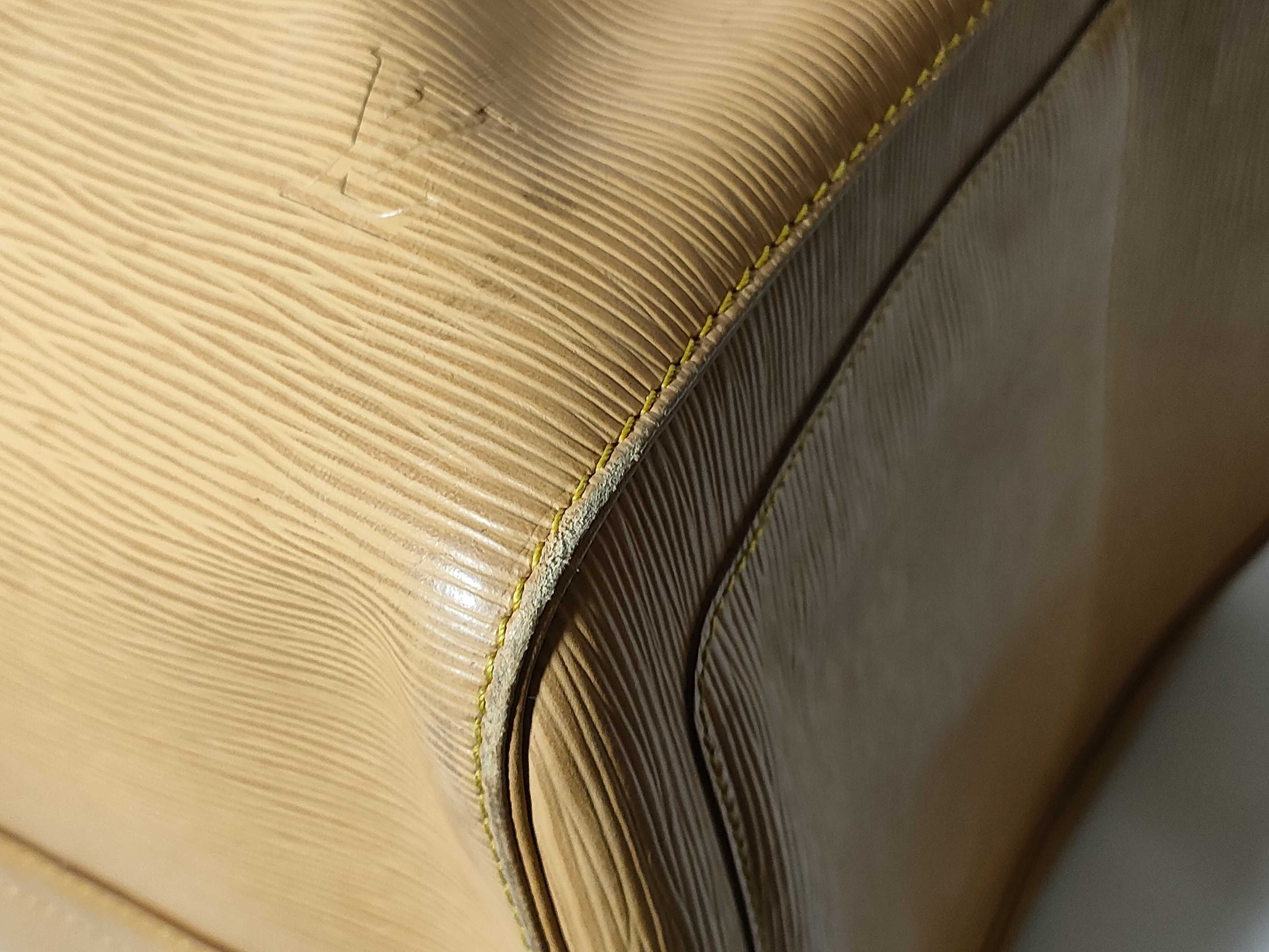 Epi Keepall Boston Bag, Yellow, with some mold inside and corner wear. — view 8