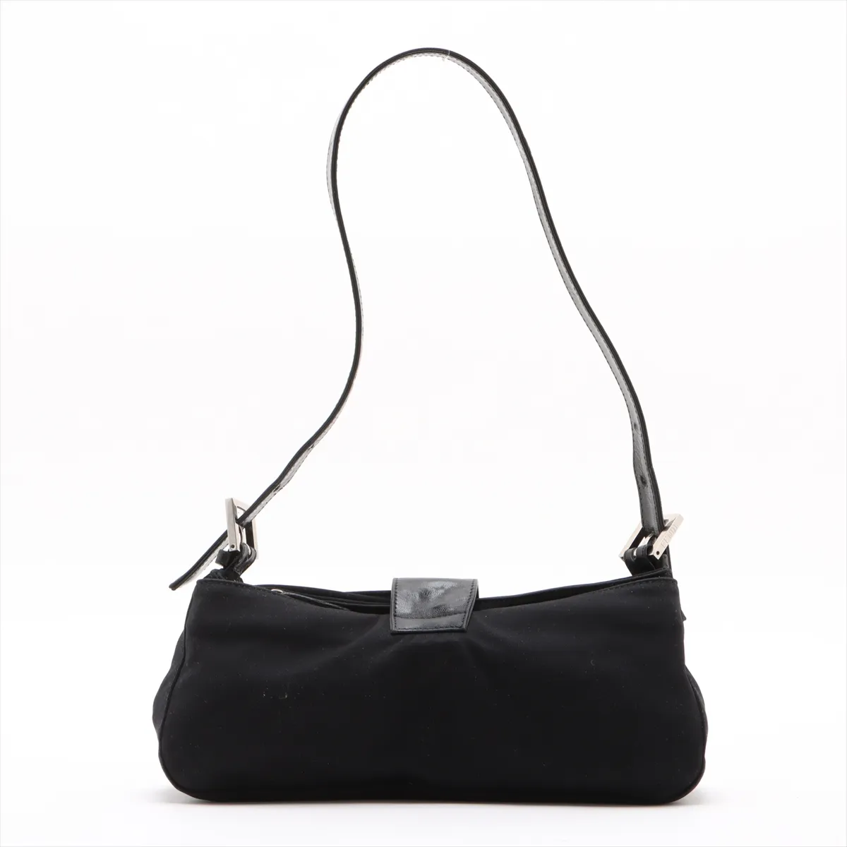 Mamma Bucket 26727 Cotton Jersey x Leather Shoulder Bag, Black — view 2