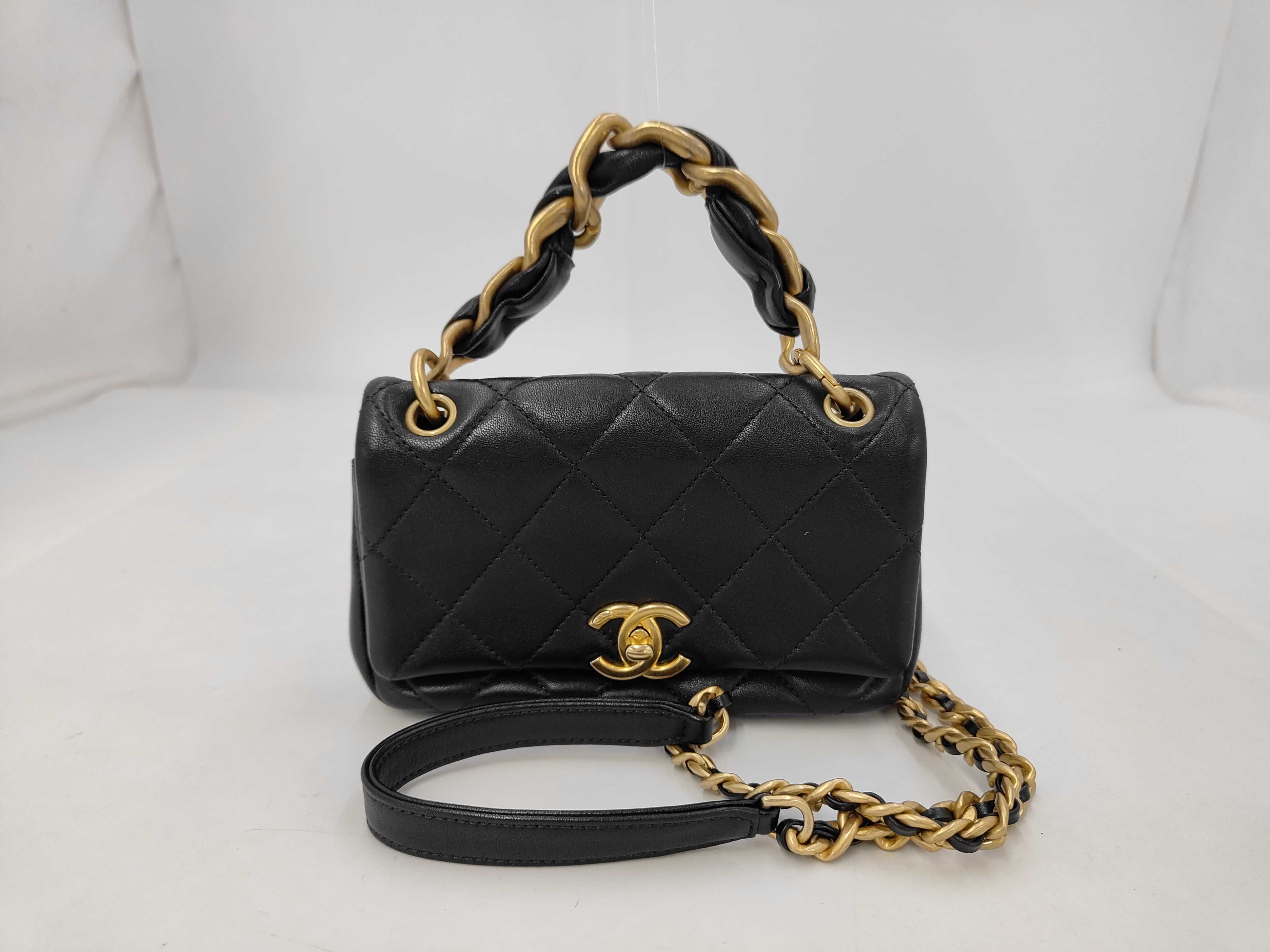 Lambskin Matelassé Small Flap Big Chain 2-Way Shoulder Bag AS2387