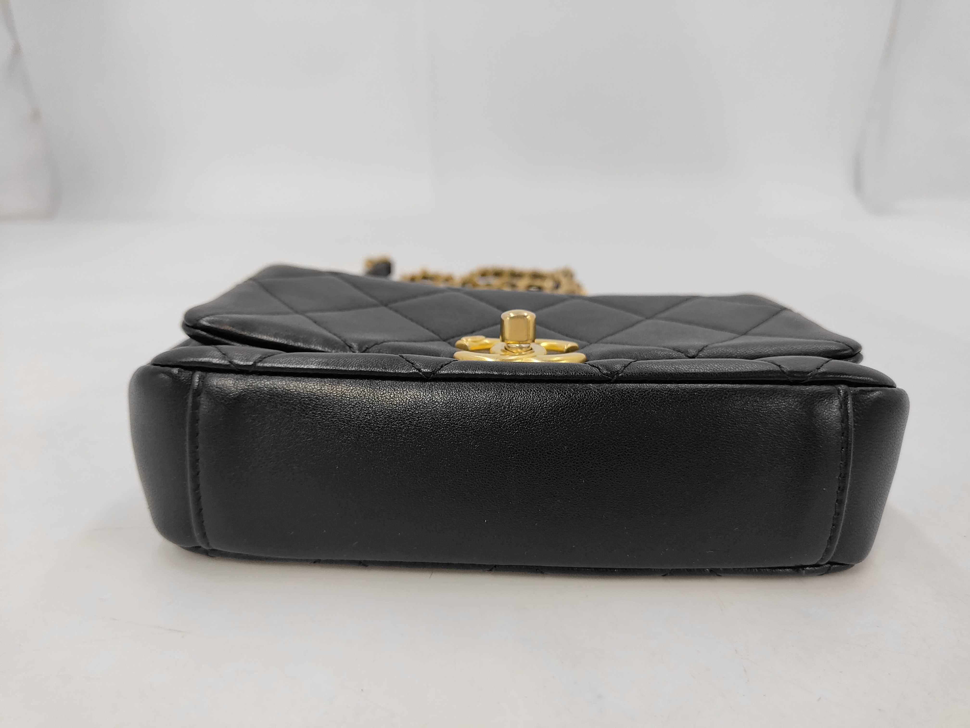 Lambskin Matelassé Small Flap Big Chain 2-Way Shoulder Bag AS2387 — view 3