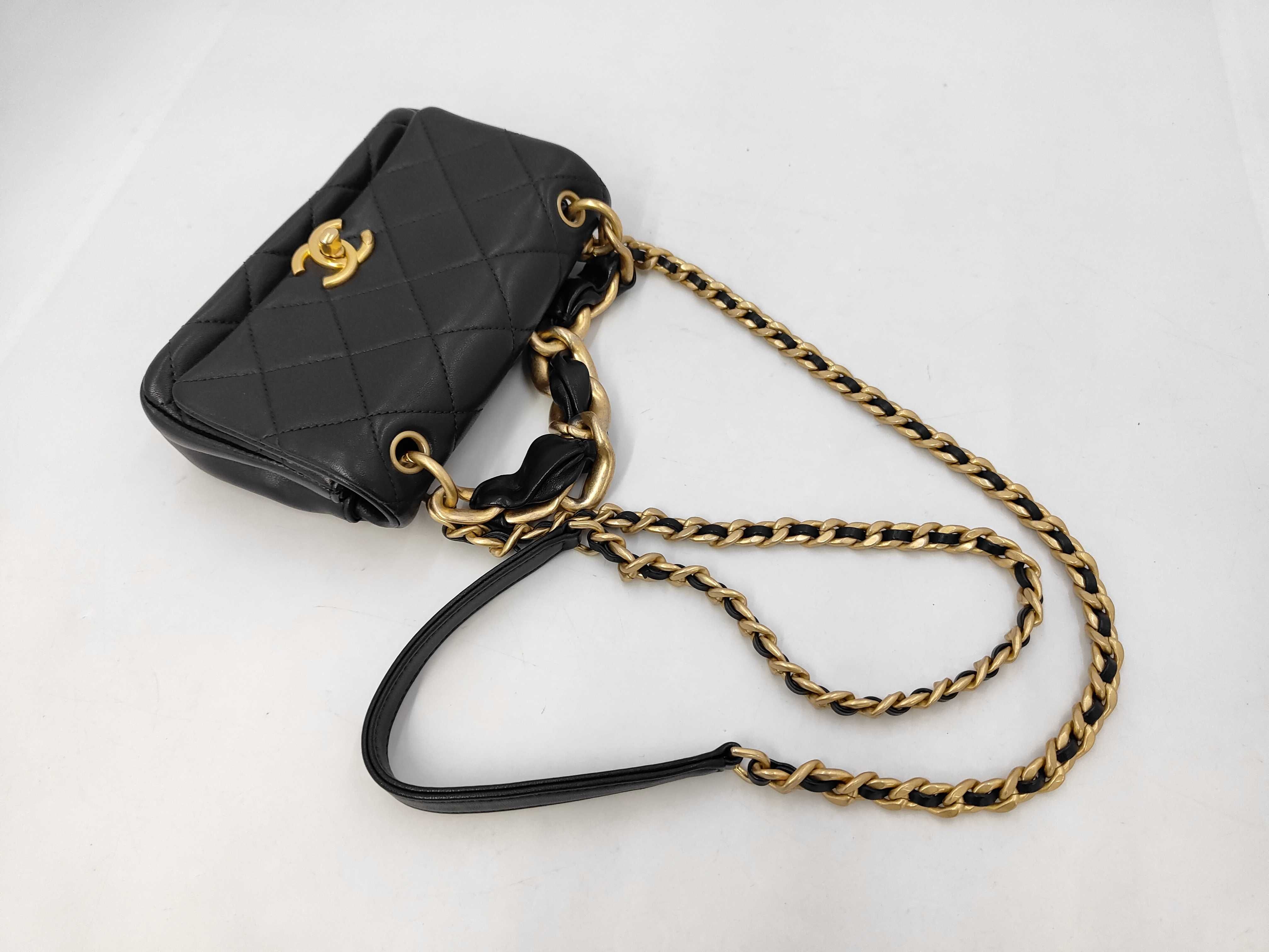 Lambskin Matelassé Small Flap Big Chain 2-Way Shoulder Bag AS2387 — view 5