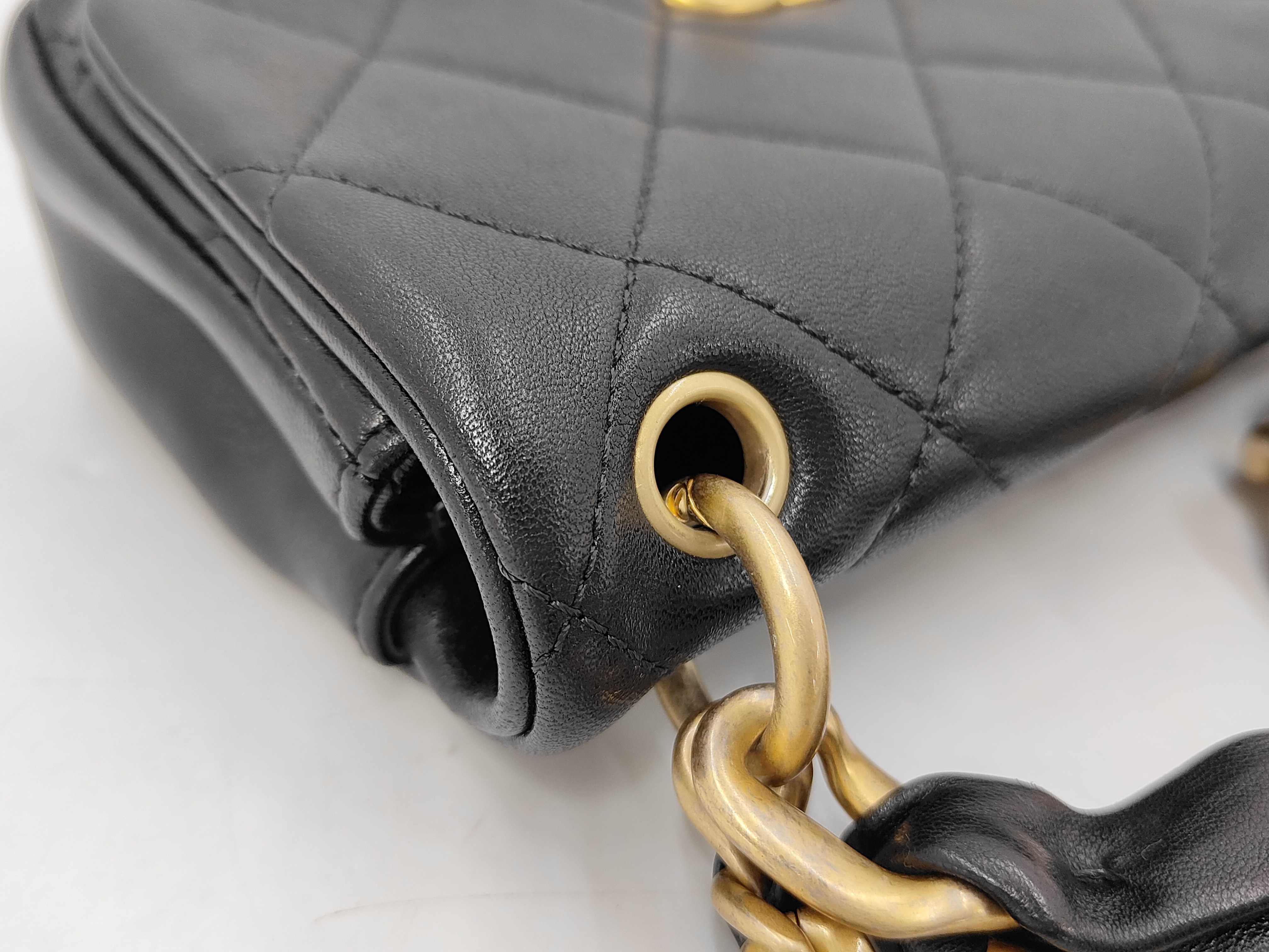 Lambskin Matelassé Small Flap Big Chain 2-Way Shoulder Bag AS2387 — view 7