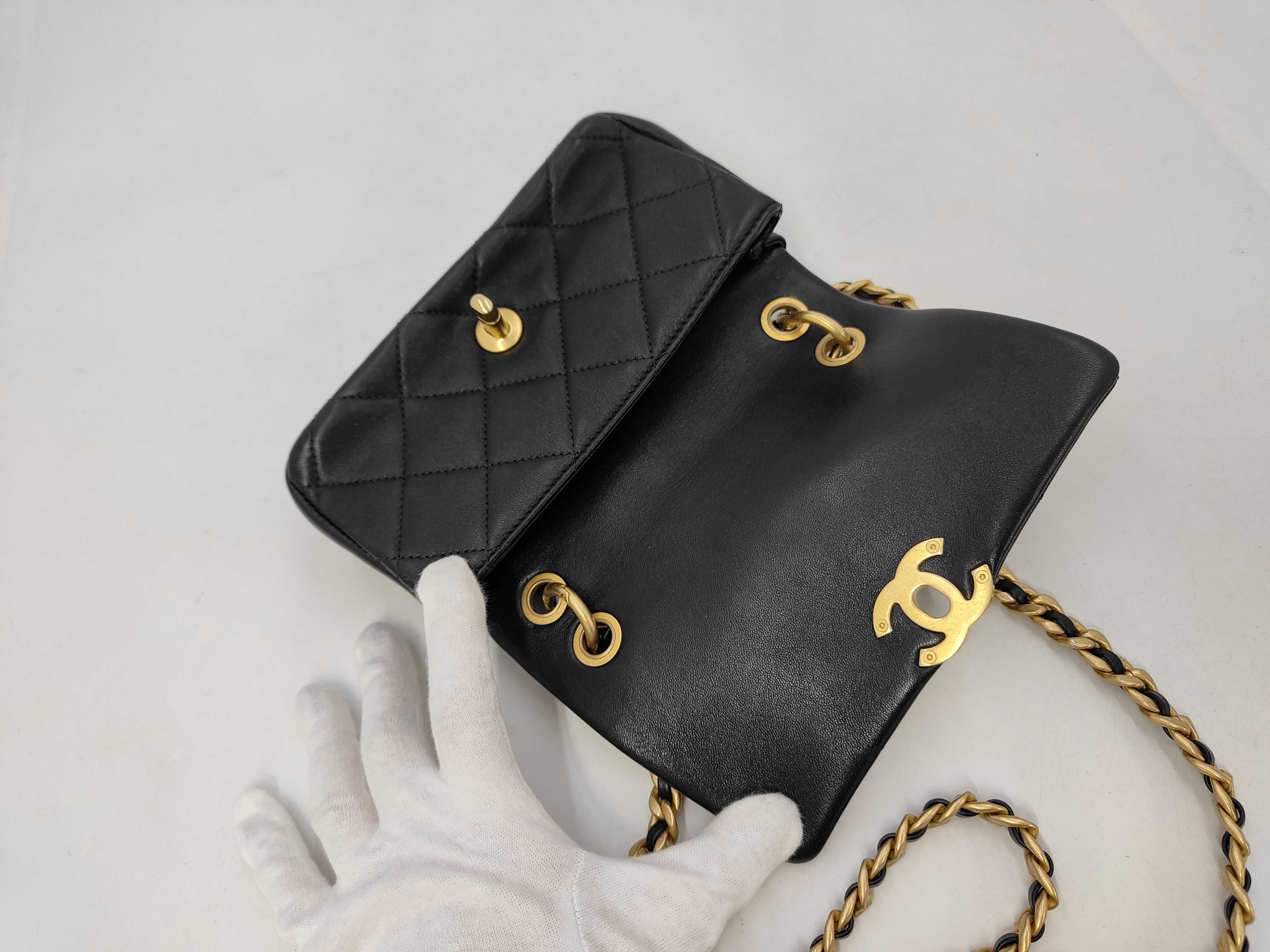 Lambskin Matelassé Small Flap Big Chain 2-Way Shoulder Bag AS2387 — view 8