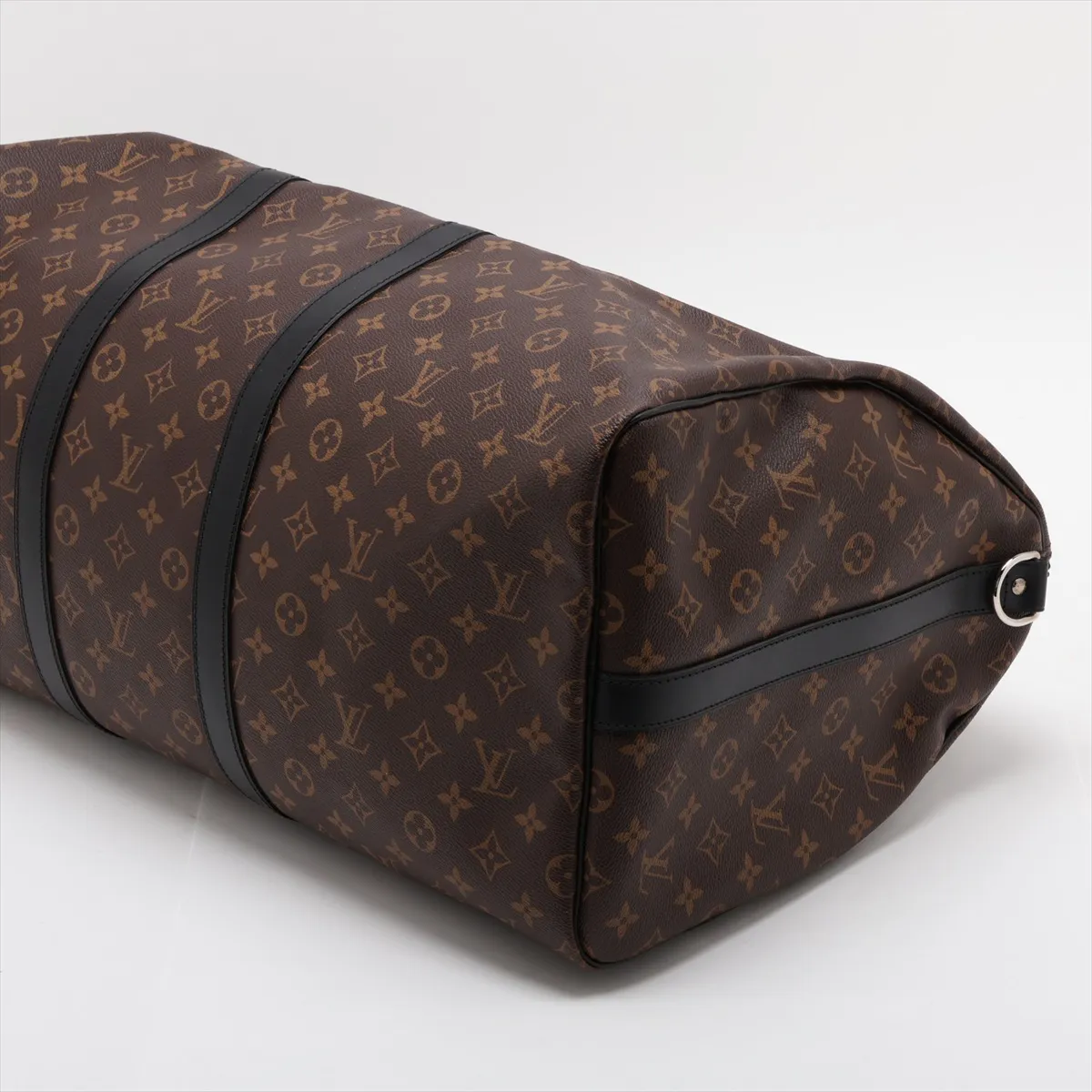 Monogram Macassar Keepall Bandoulière 55 M56714 DU4113 Brown x Black with initials — view 3