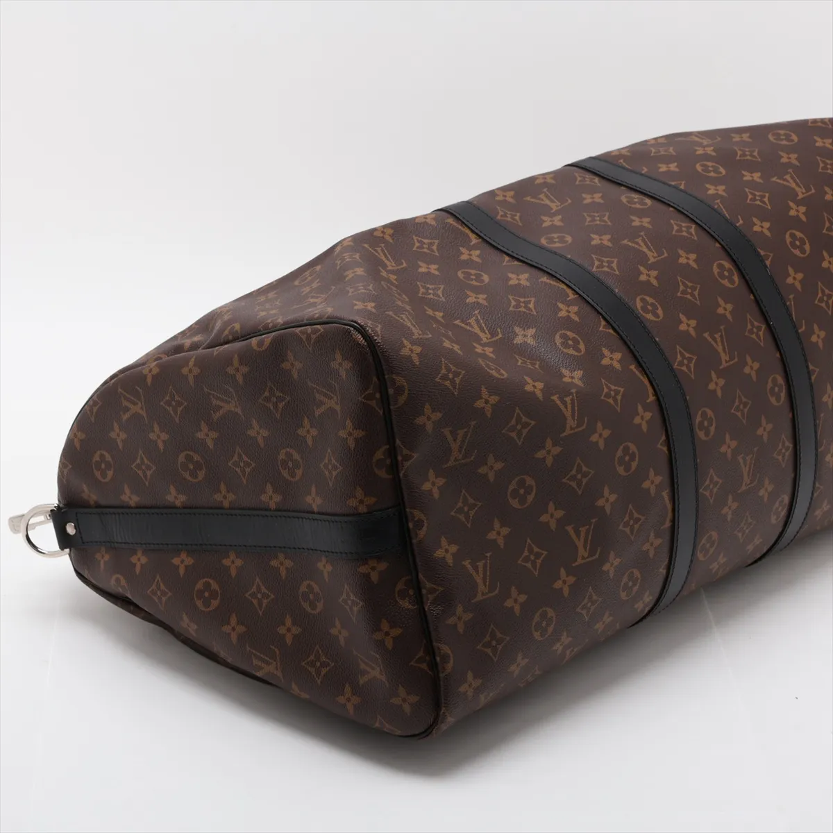 Monogram Macassar Keepall Bandoulière 55 M56714 DU4113 Brown x Black with initials — view 4
