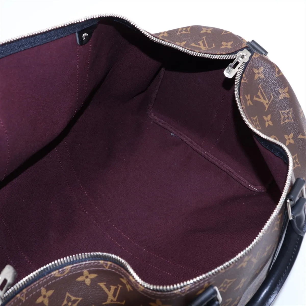 Monogram Macassar Keepall Bandoulière 55 M56714 DU4113 Brown x Black with initials — view 8