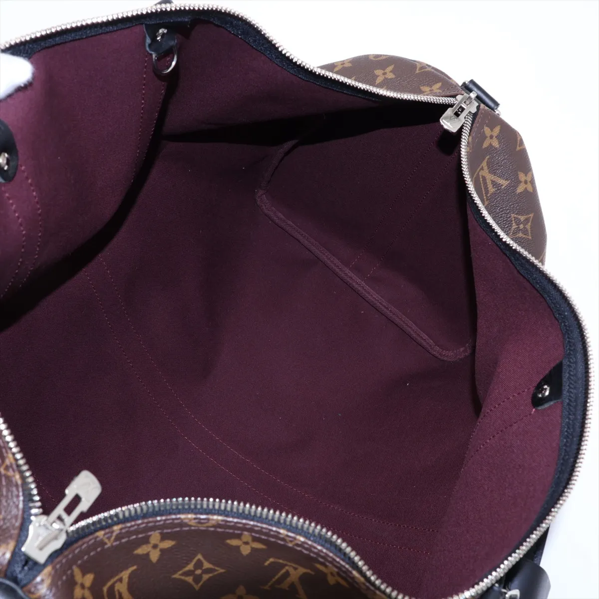 Monogram Macassar Keepall Bandoulière 55 M56714 DU4113 Brown x Black with initials — view 9