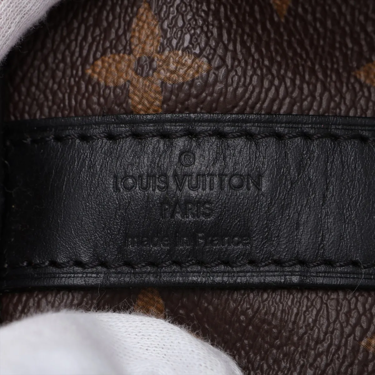 Monogram Macassar Keepall Bandoulière 55 M56714 DU4113 Brown x Black with initials — view 10