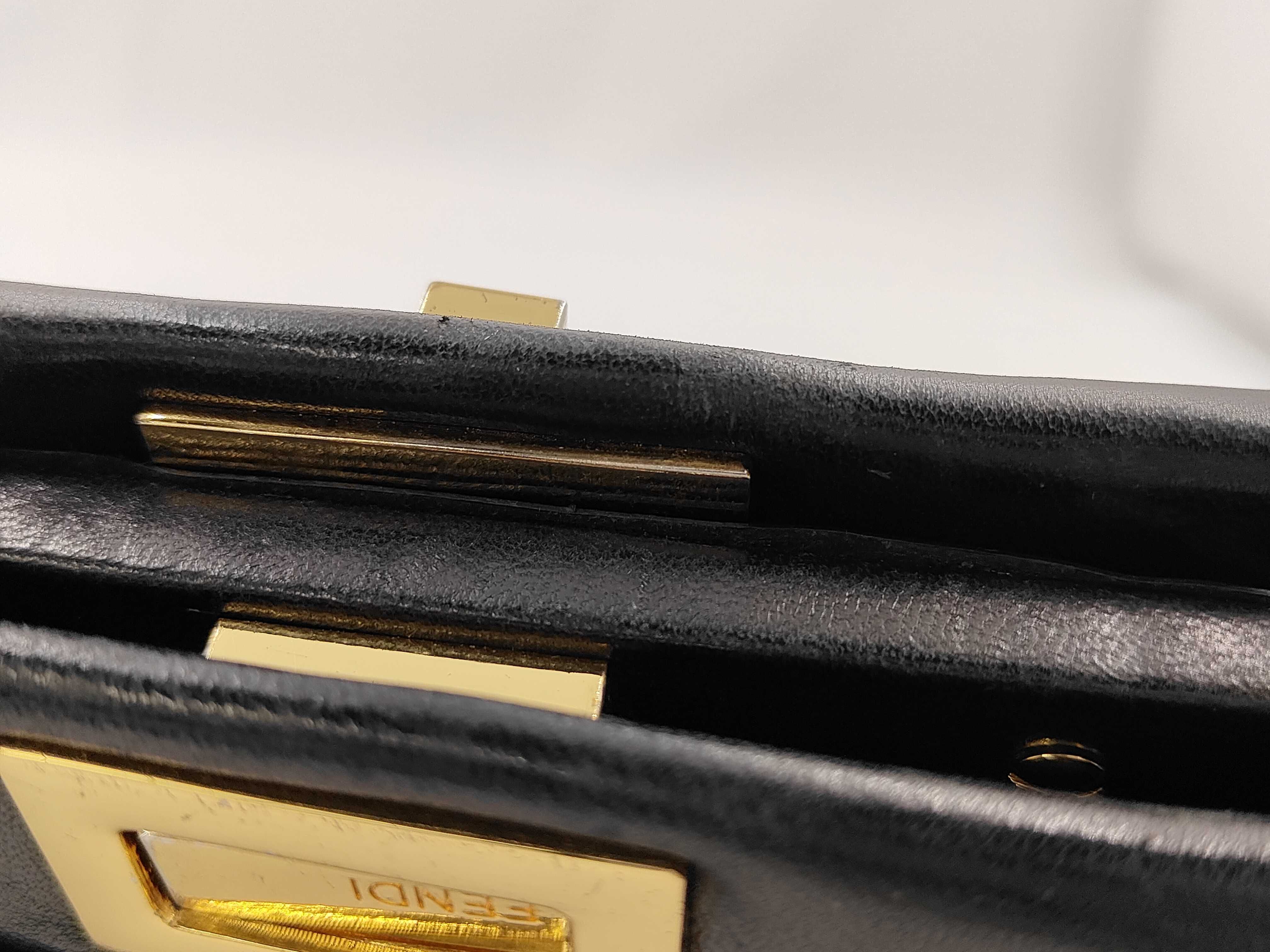 Peekaboo Mini Handbag, Leather, Black Handbag — view 10