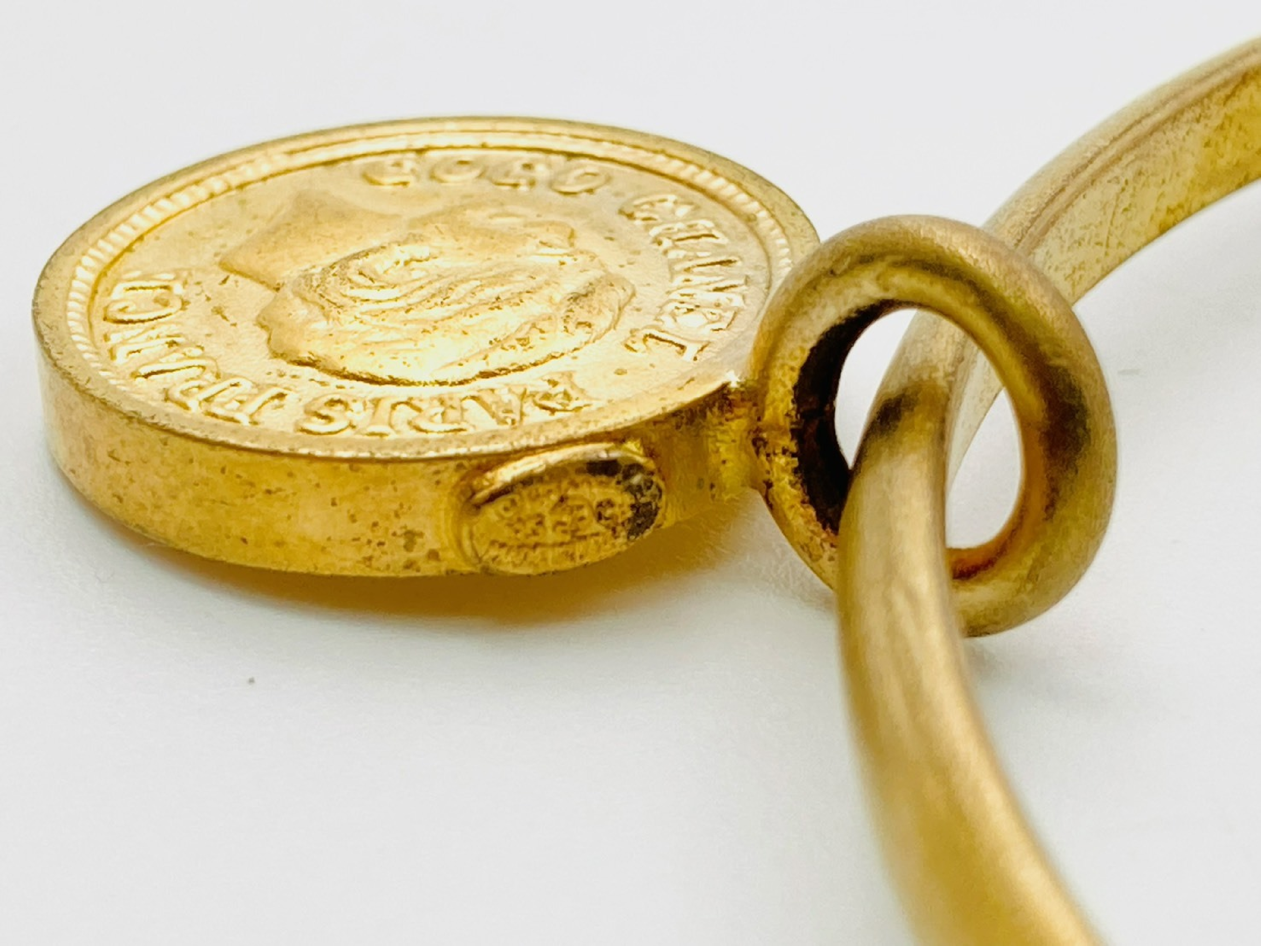 31 RUE CAMBON Coco Mark Mademoiselle Medal Coin 95C Bracelet/Bangle — view 3