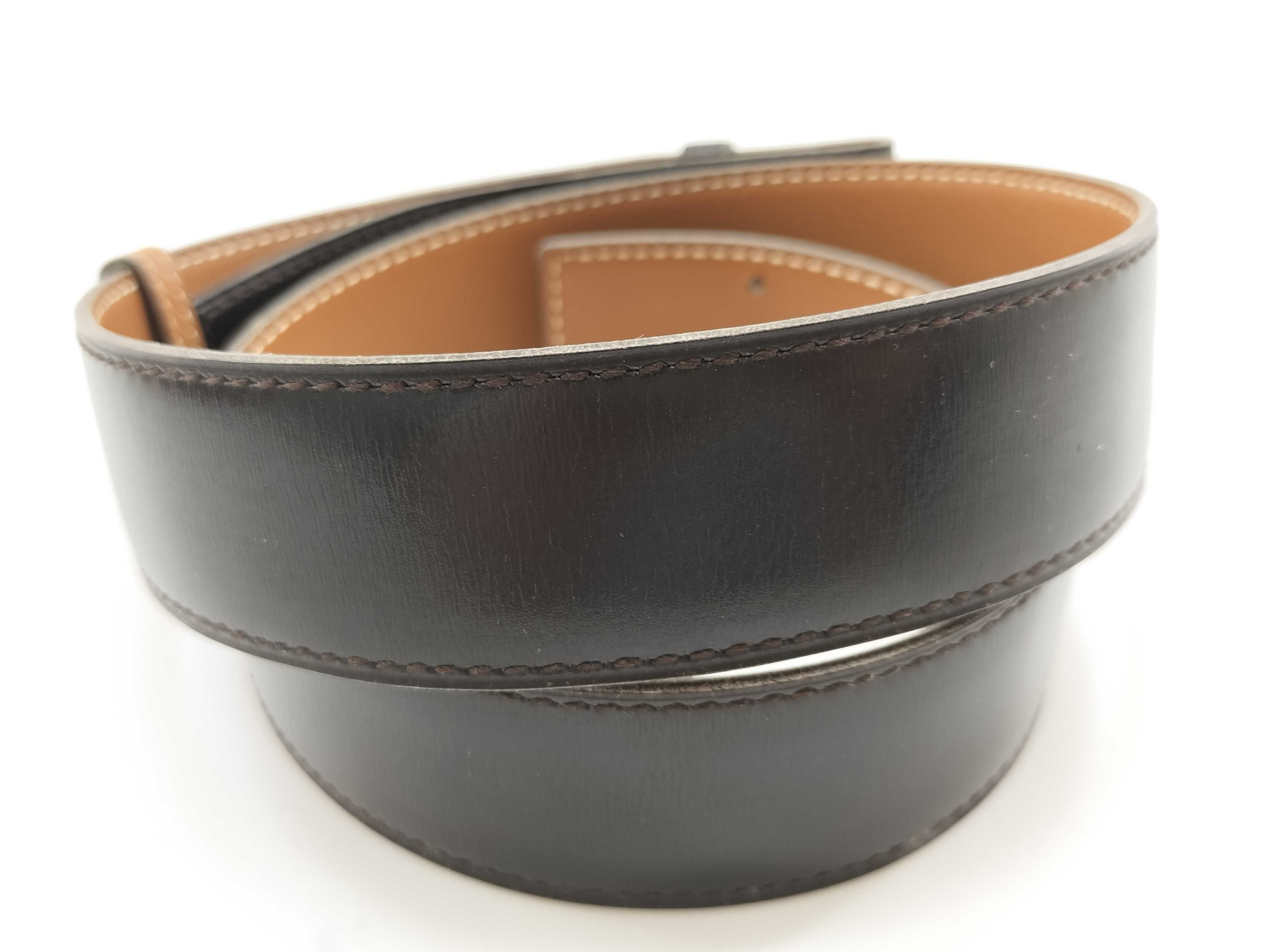 belt only / leather / dark brown / with "L" stamp — view 2