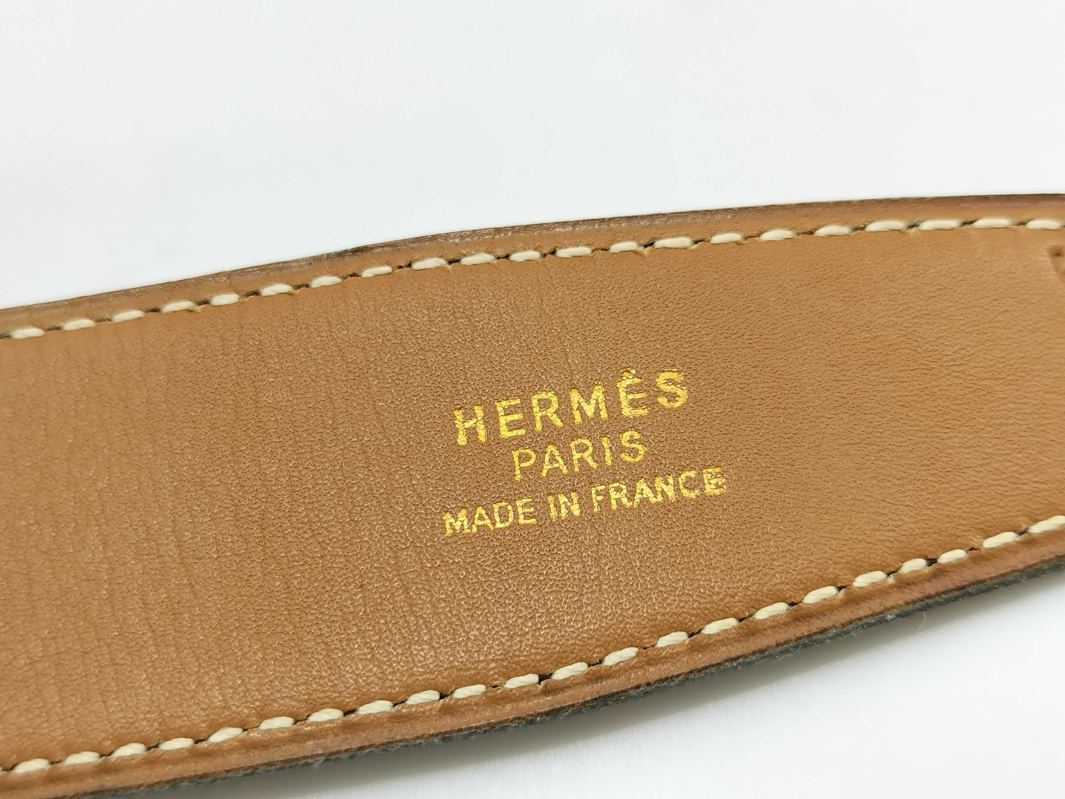 belt only / leather / dark brown / with "L" stamp — view 4
