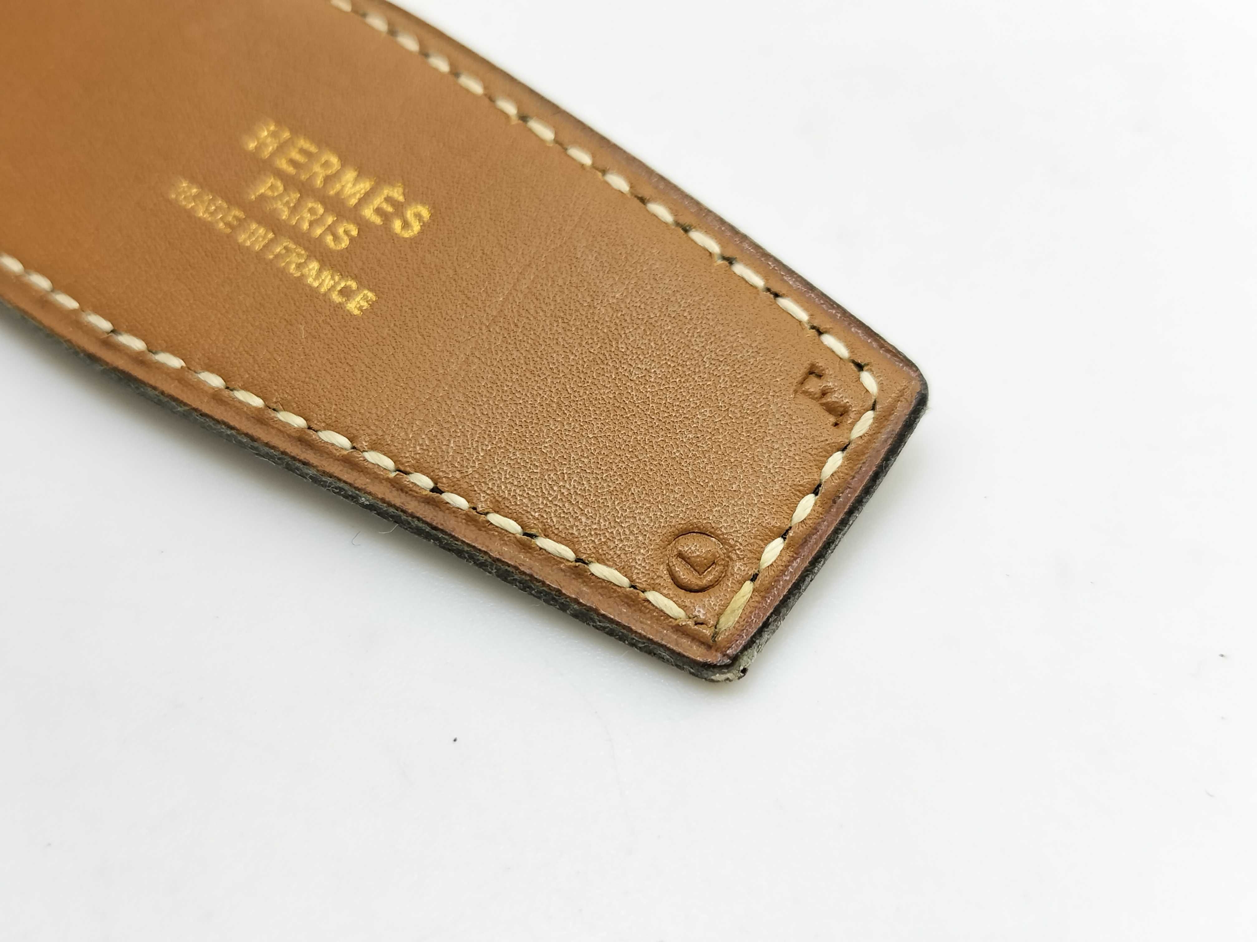 belt only / leather / dark brown / with "L" stamp — view 5