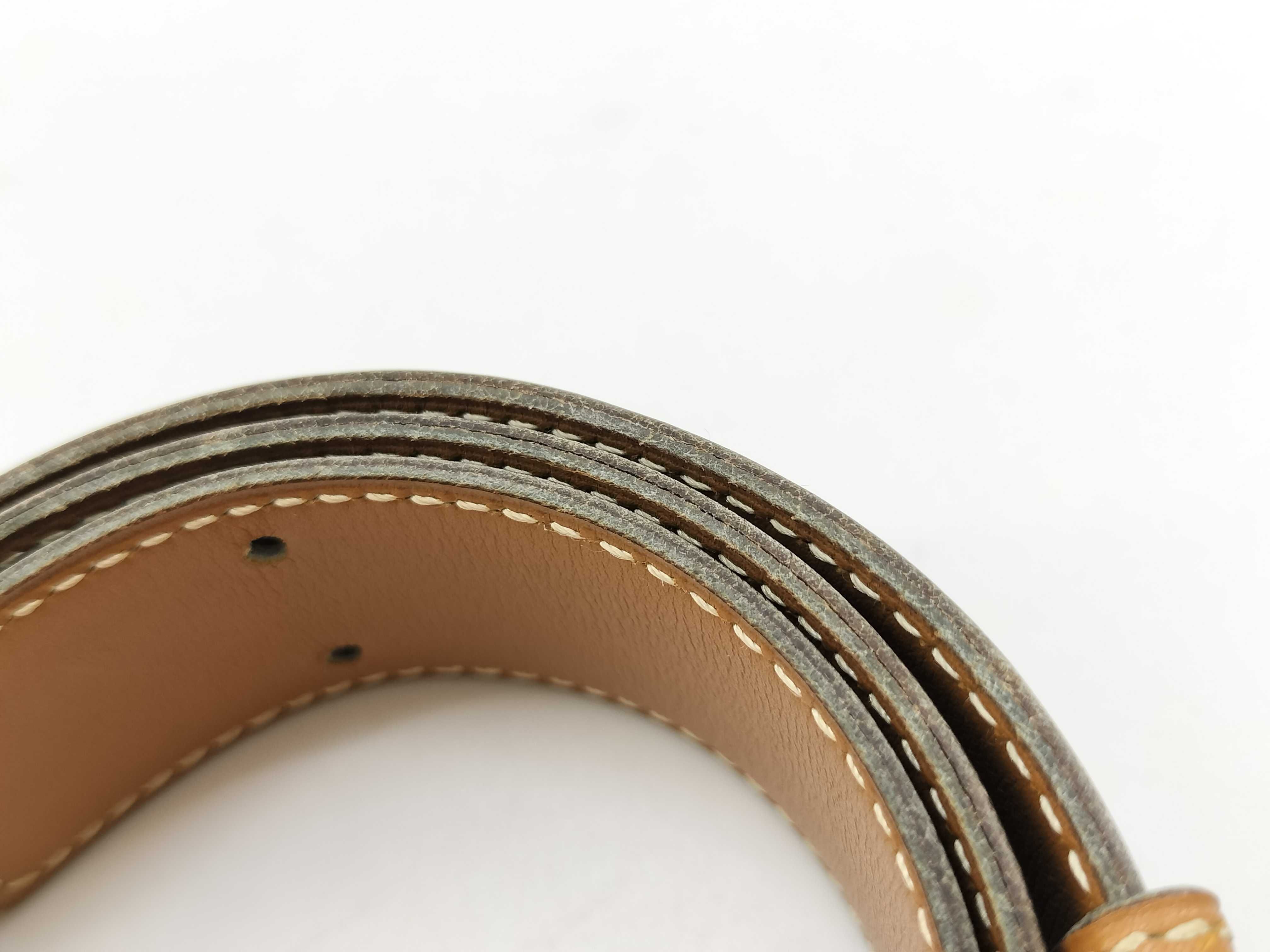 belt only / leather / dark brown / with "L" stamp — view 6