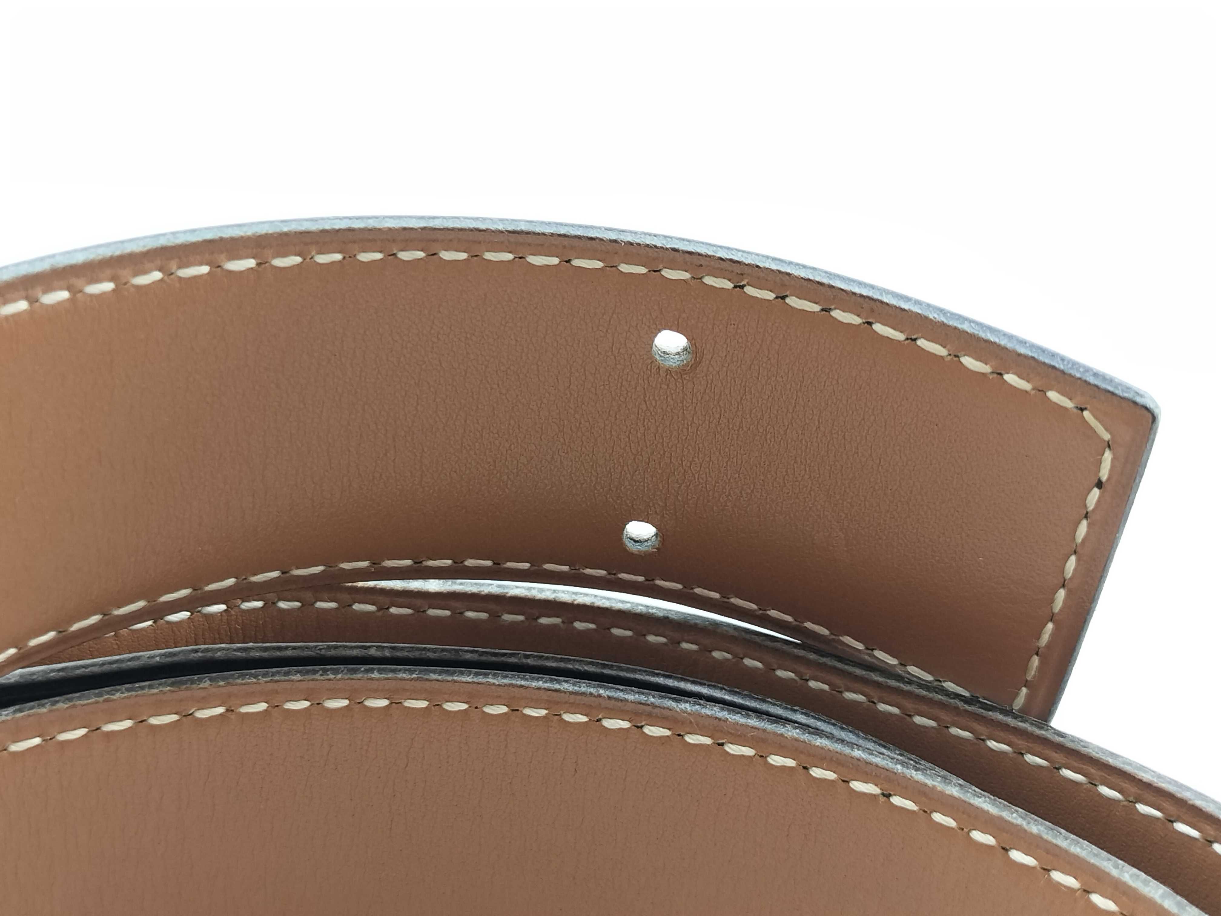 belt only / leather / dark brown / with "L" stamp — view 8