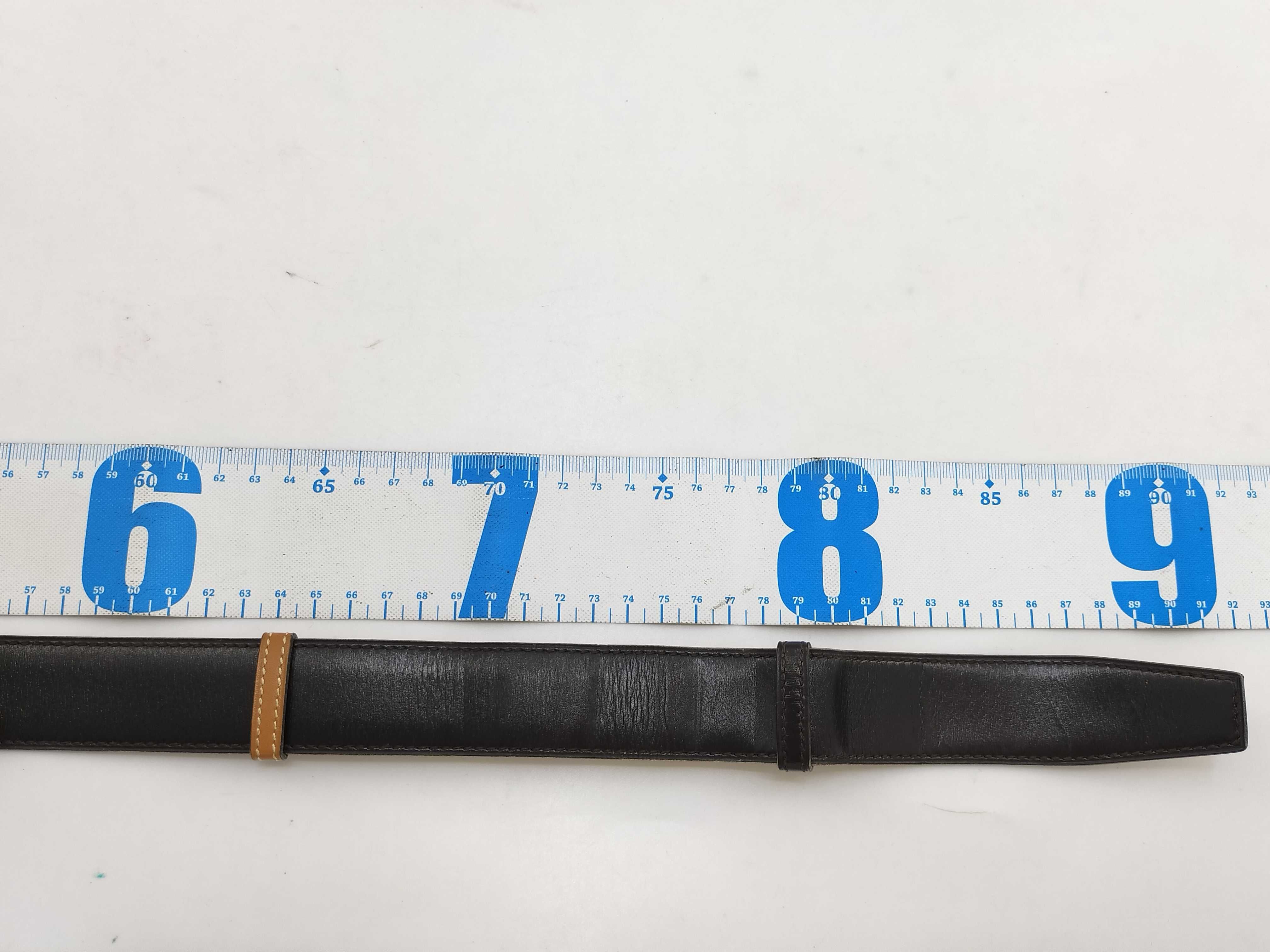 belt only / leather / dark brown / with "L" stamp — view 10