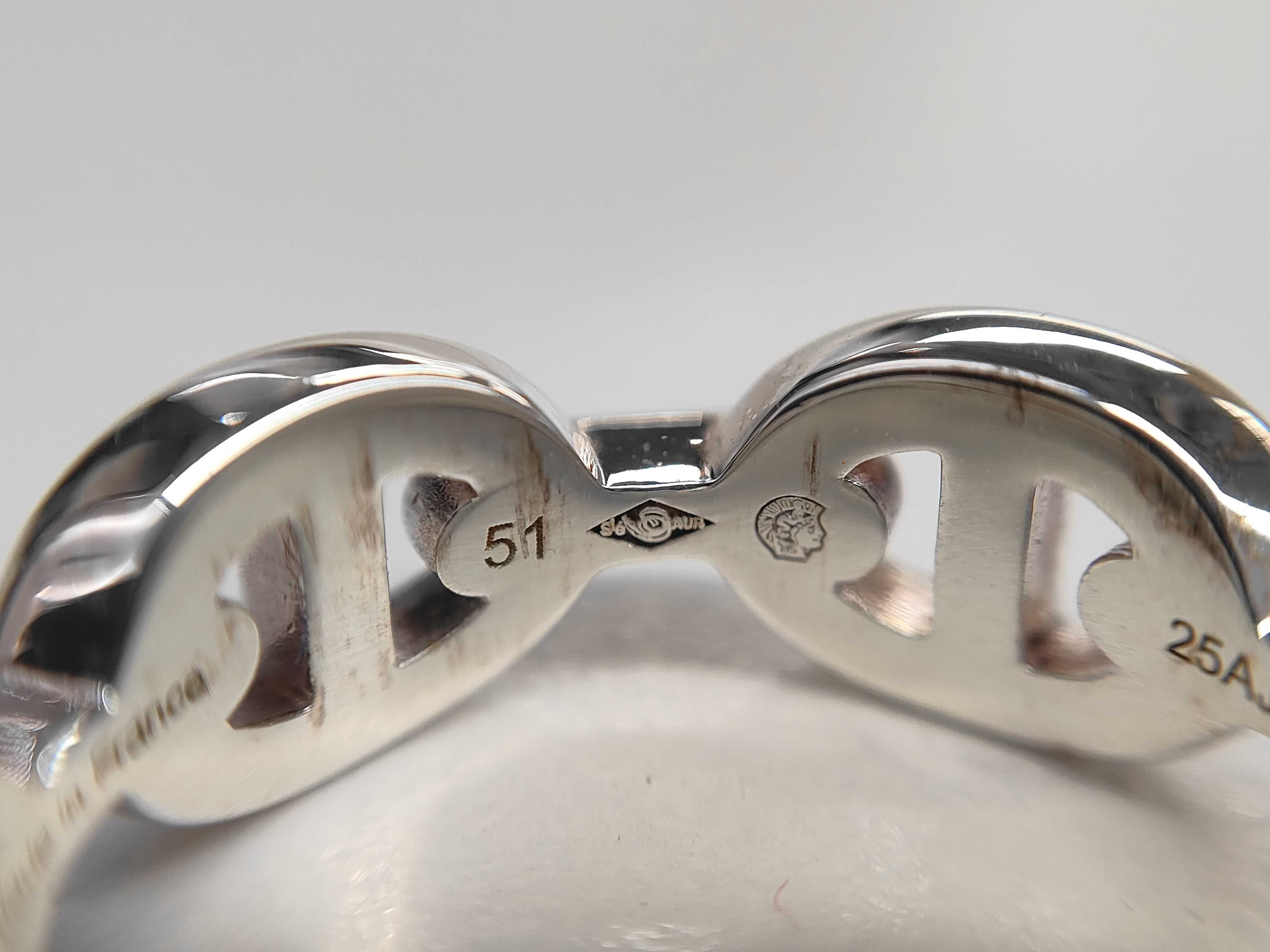 Chaine d'Ancre Enchainée Ring, Ag925, 5.6g, #51, 25AJ109346 Ring — view 4