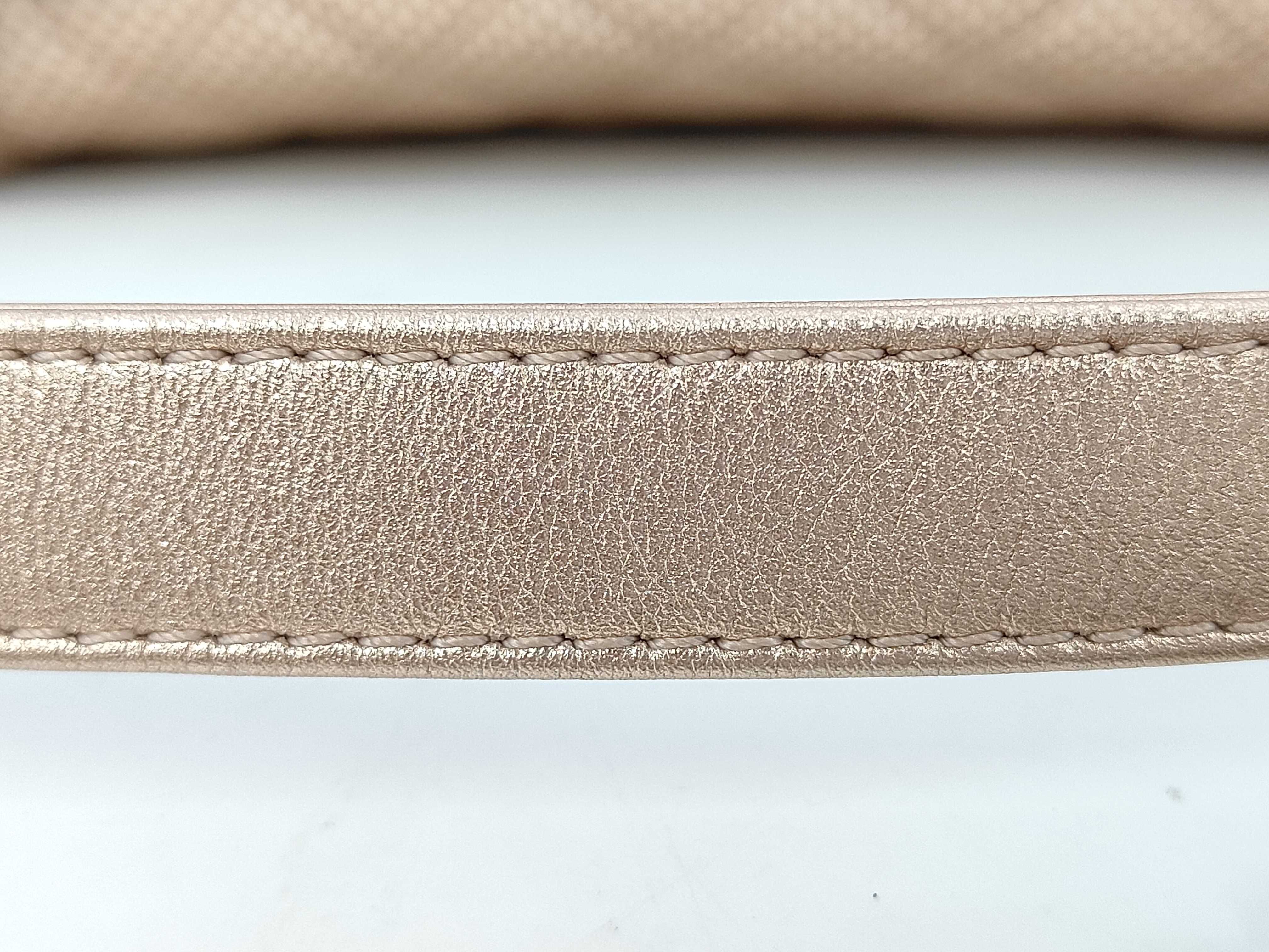 Boy Chanel Matelassé Chain Shoulder Bag, Perforated, Pink Gold — view 8