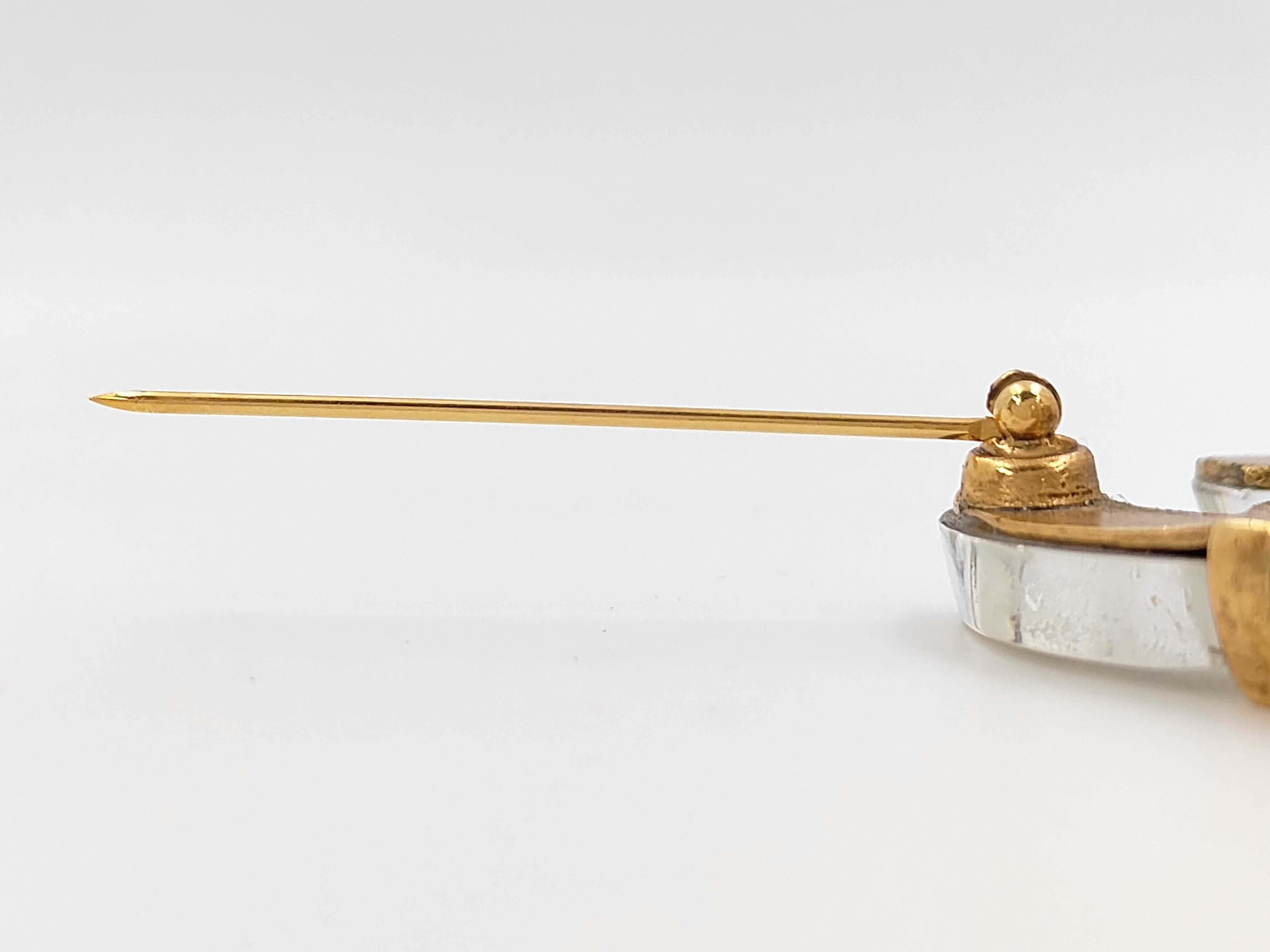 Brooch, Clear, with Plate, 02A — view 5