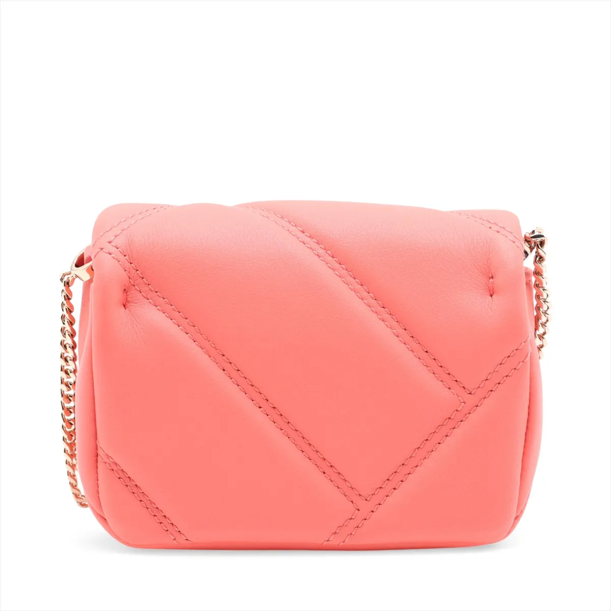 Serpenti Cabochon Leather Chain Shoulder Bag, Orange — view 2