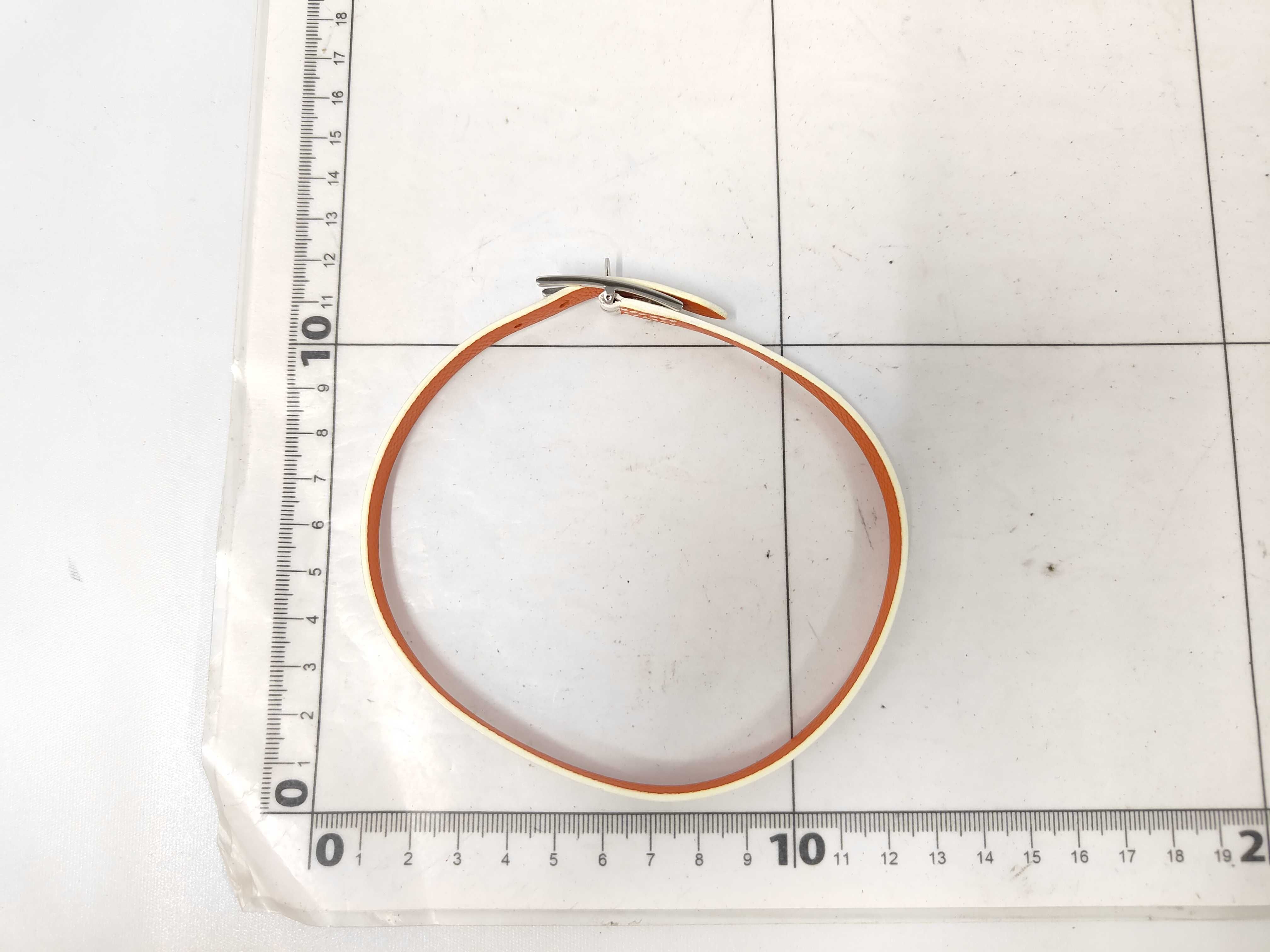 Leather Appi 3 Bracelet, White, X Stamp, Bracelet/Bangle — view 8