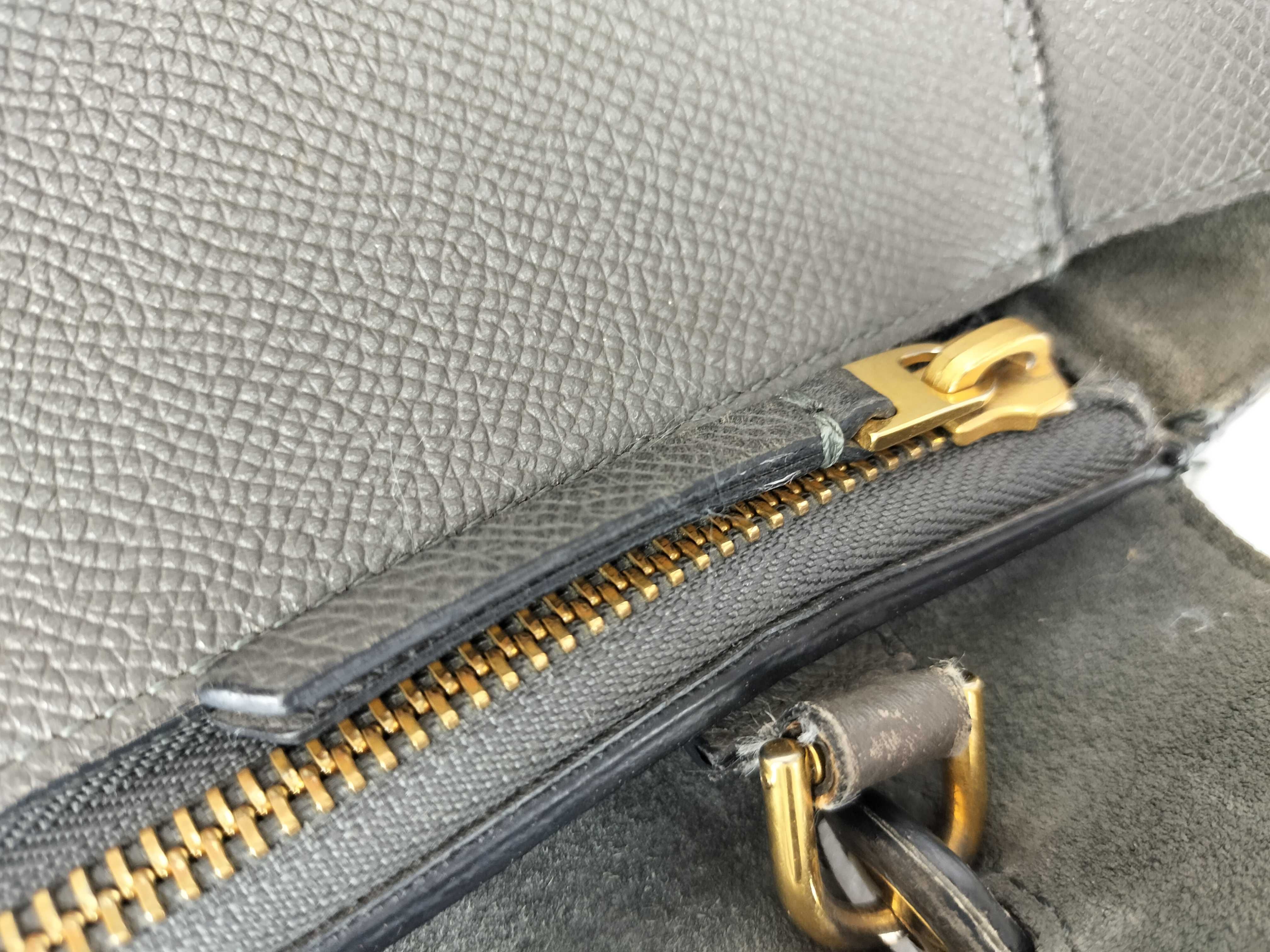 Grey Calfskin Belt Bag 2-Way Handbag — view 15