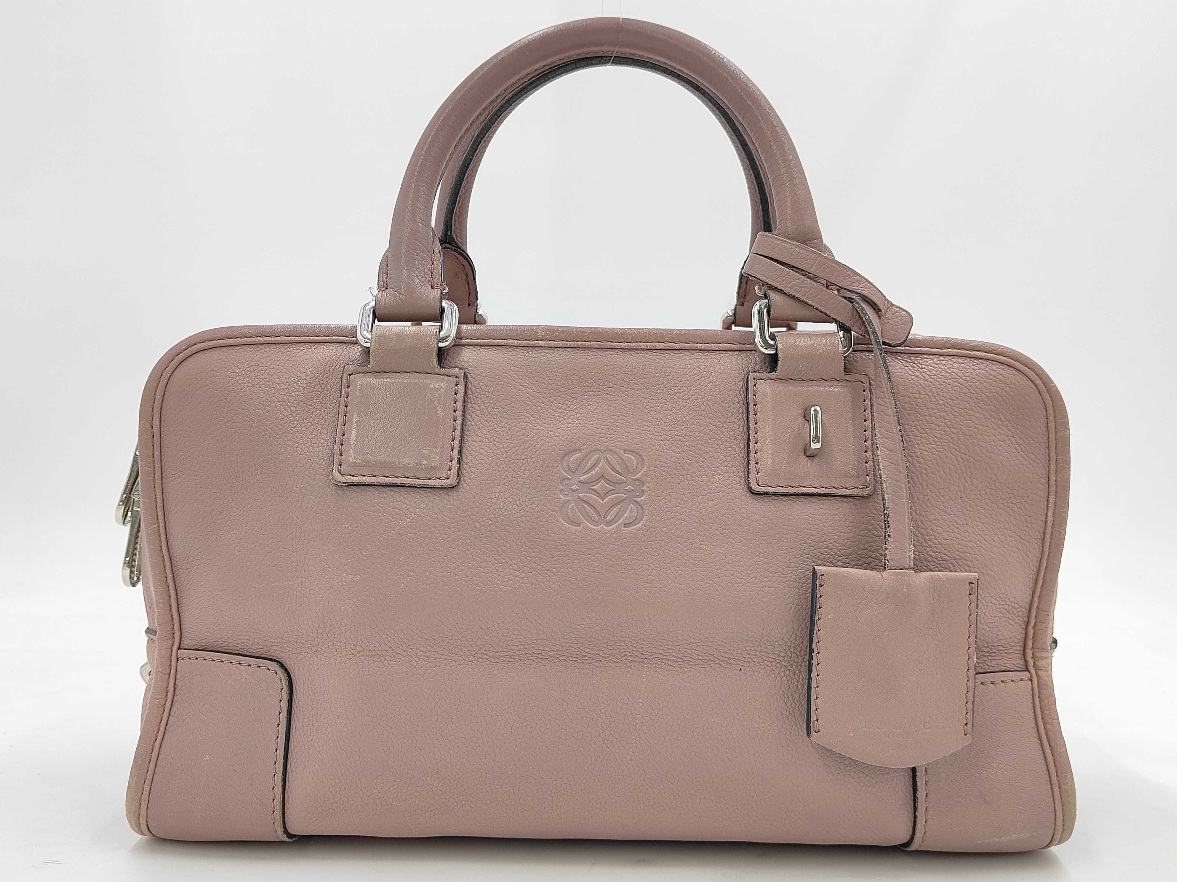 Amazona 28 Leather Tote Bag (Pink Beige)