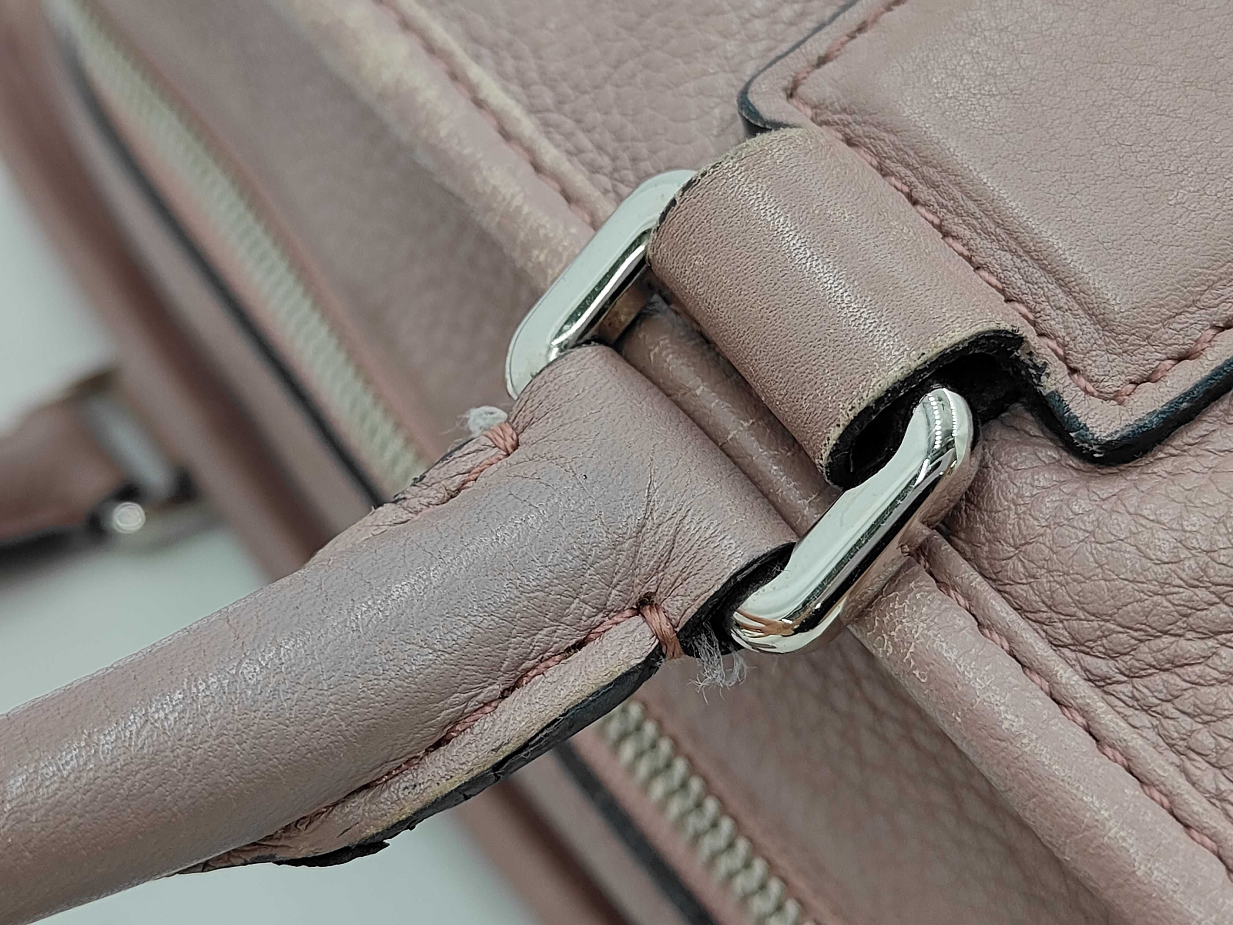 Amazona 28 Leather Tote Bag (Pink Beige) — view 10