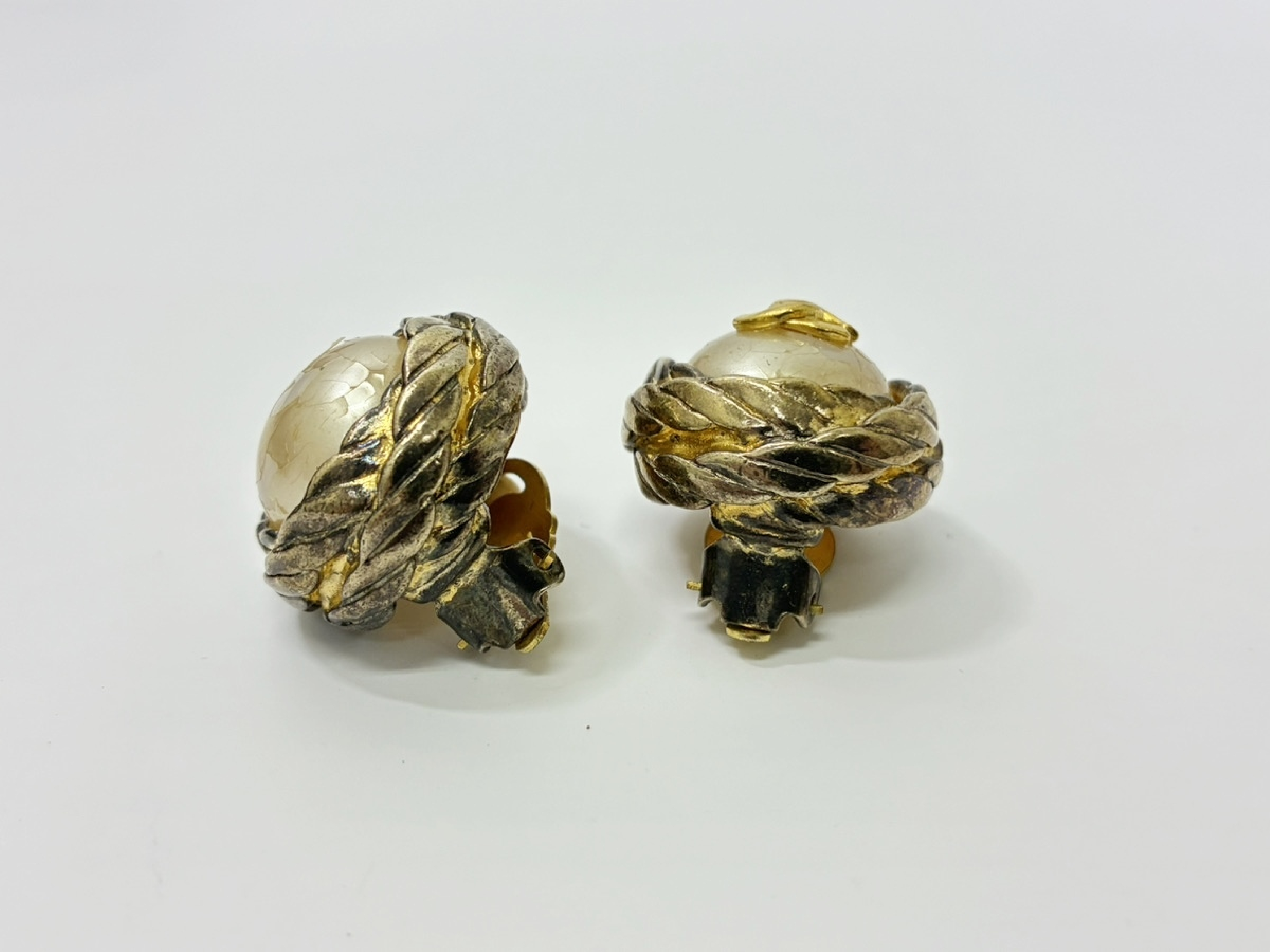 Coco Mark Pearl GP Earrings — view 4