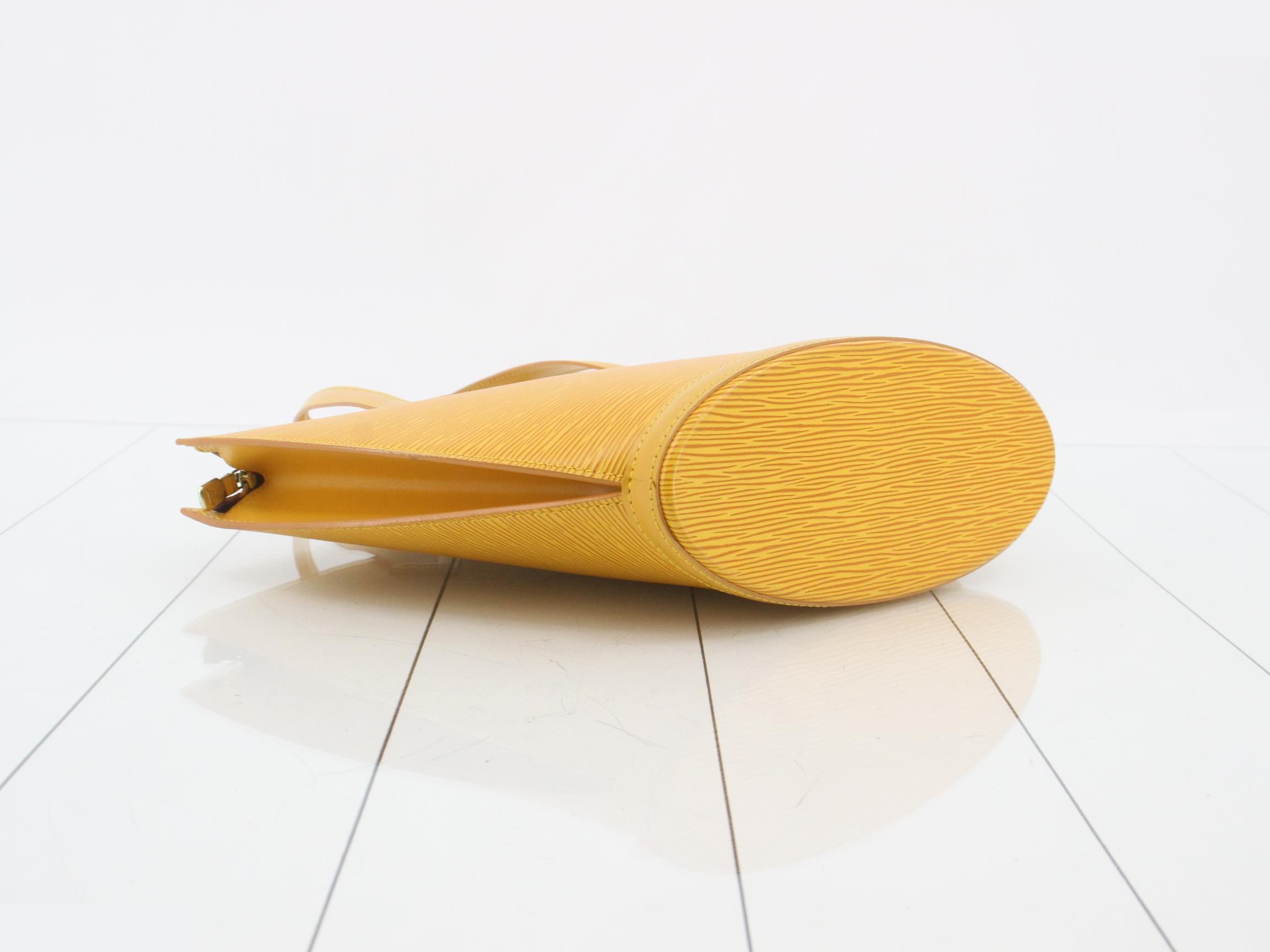 Epi Saint Jacques Tassili Yellow Handbag — view 5