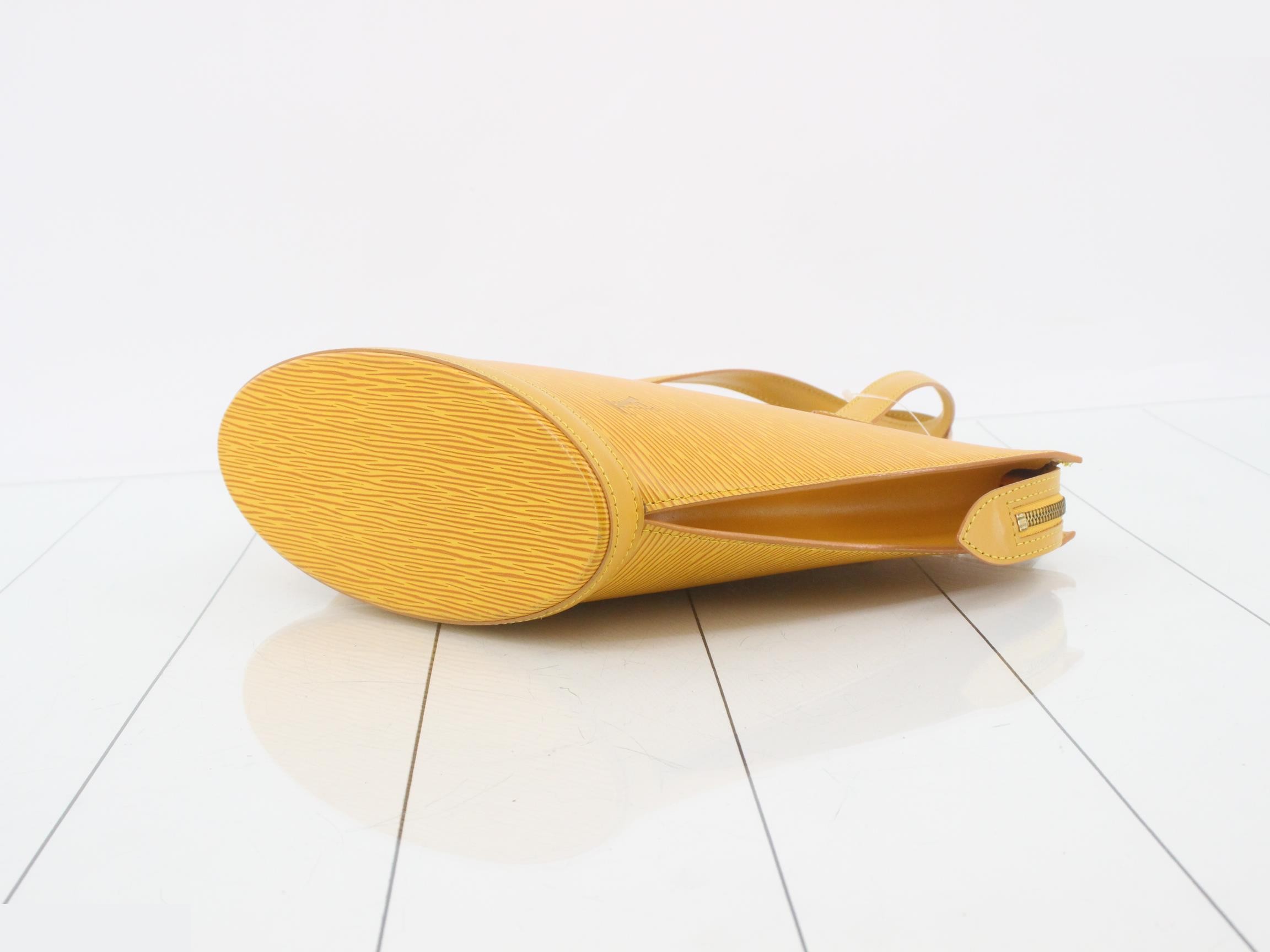 Epi Saint Jacques Tassili Yellow Handbag — view 6