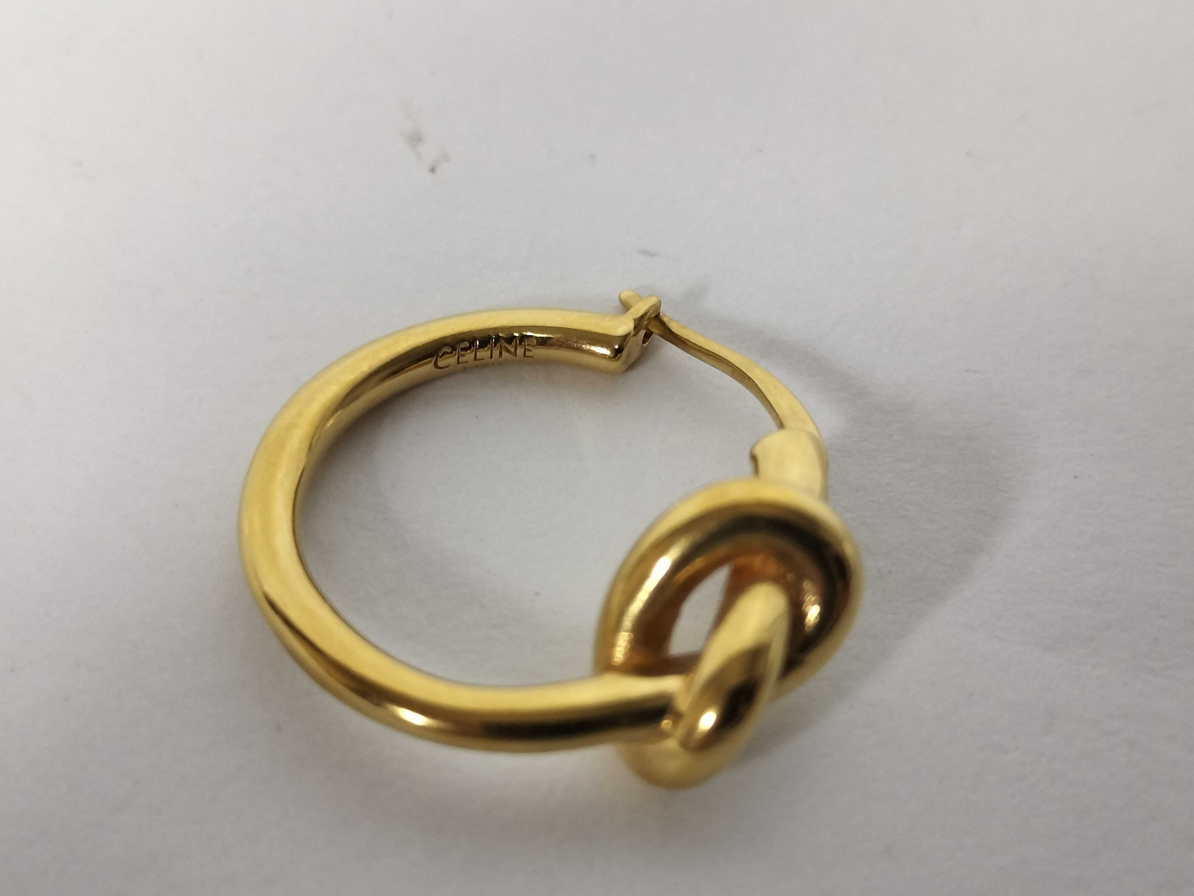 Knot Small Hoop Earrings, Gold Color, UCA1215 Earrings — view 6